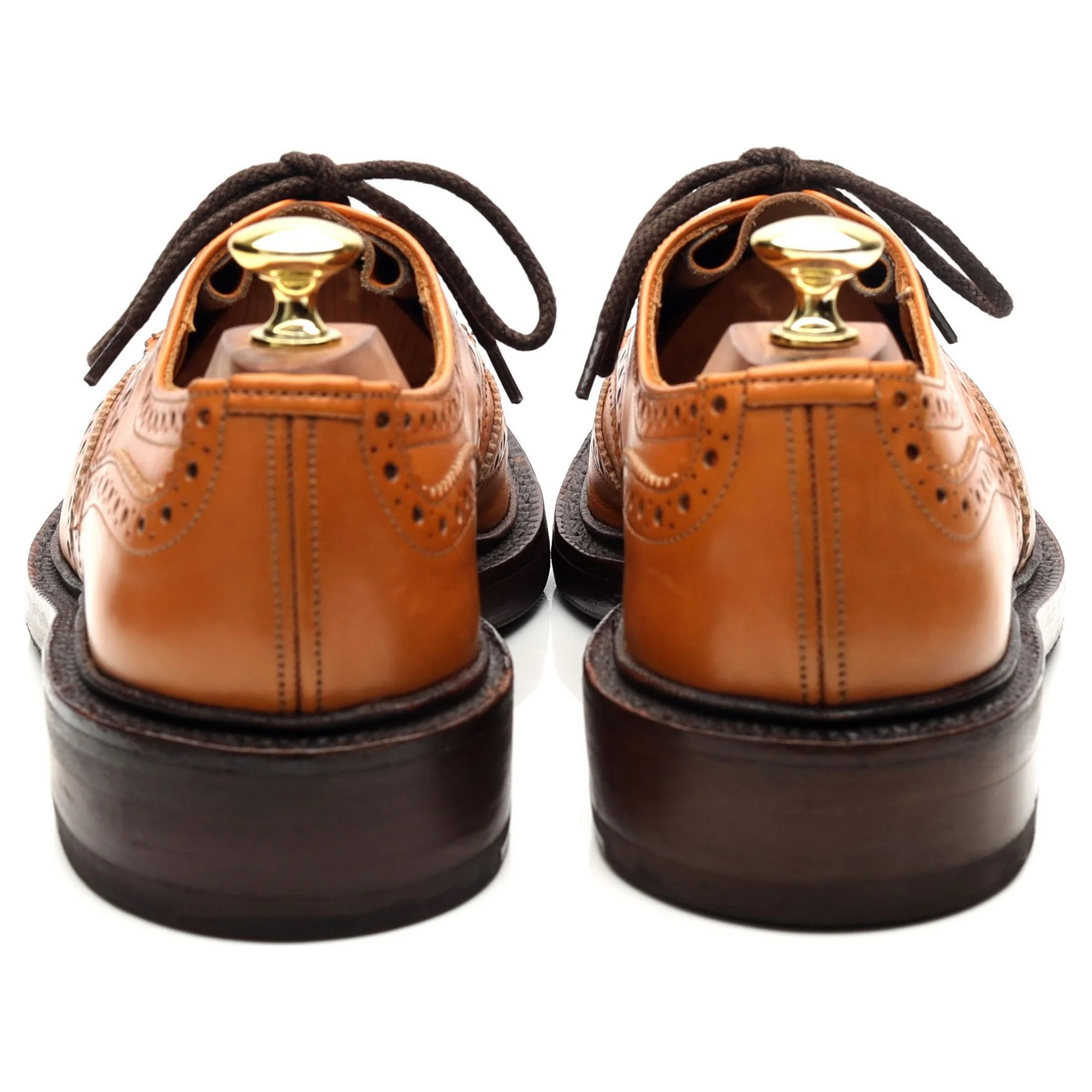 'Bourton' Tan Brown Leather Country Derby Brogues UK 7 - Image 4