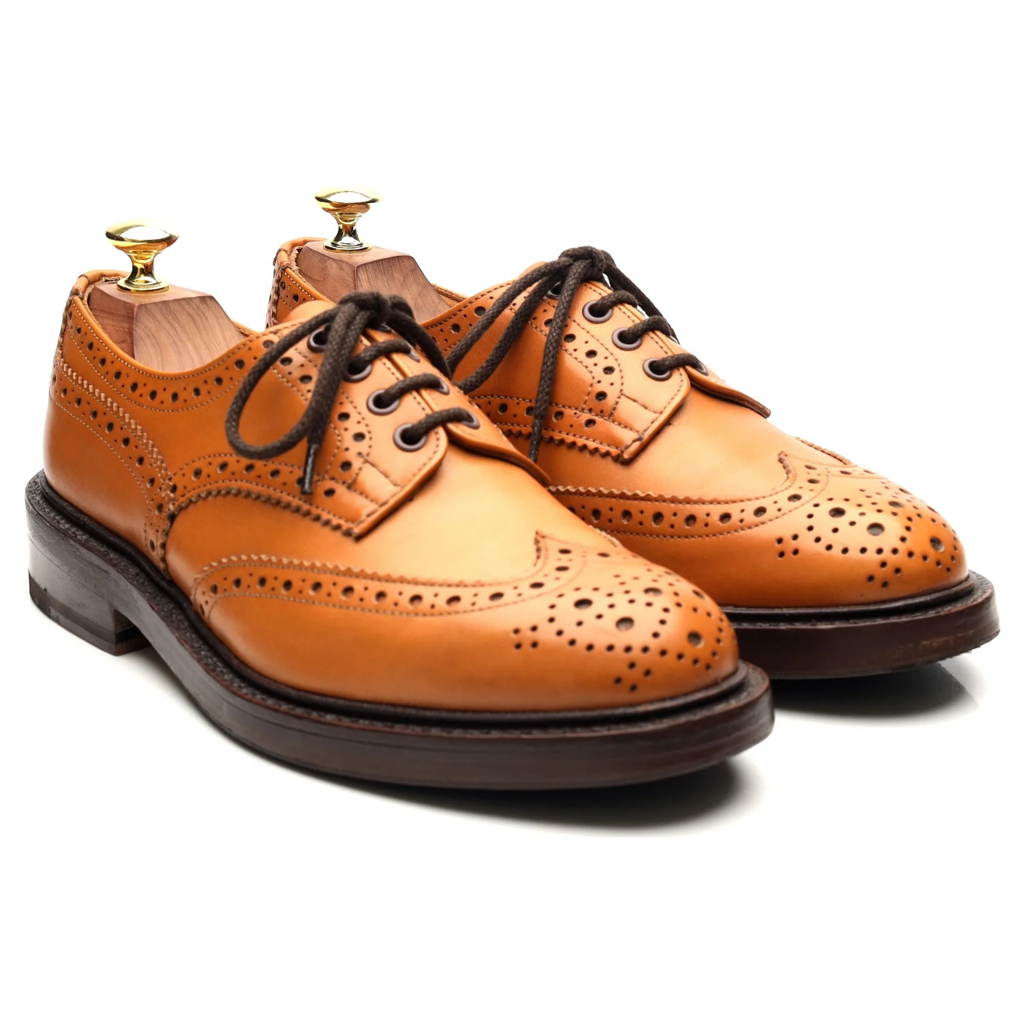 'Bourton' Tan Brown Leather Country Derby Brogues UK 7 - Image 7