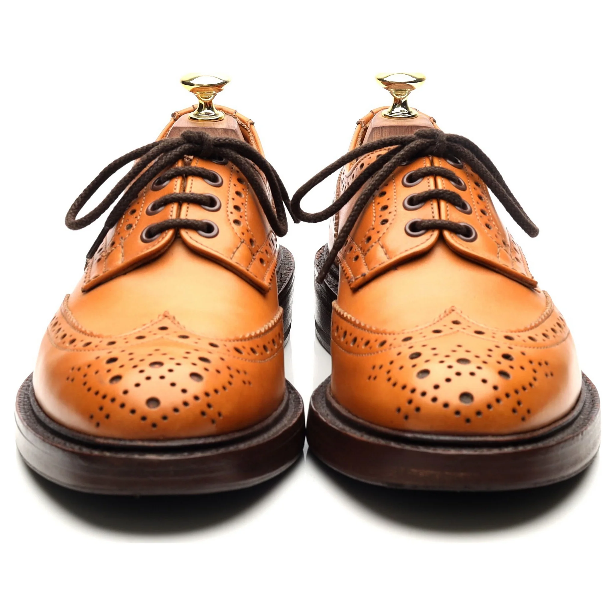 'Bourton' Tan Brown Leather Country Derby Brogues UK 7 - Image 8
