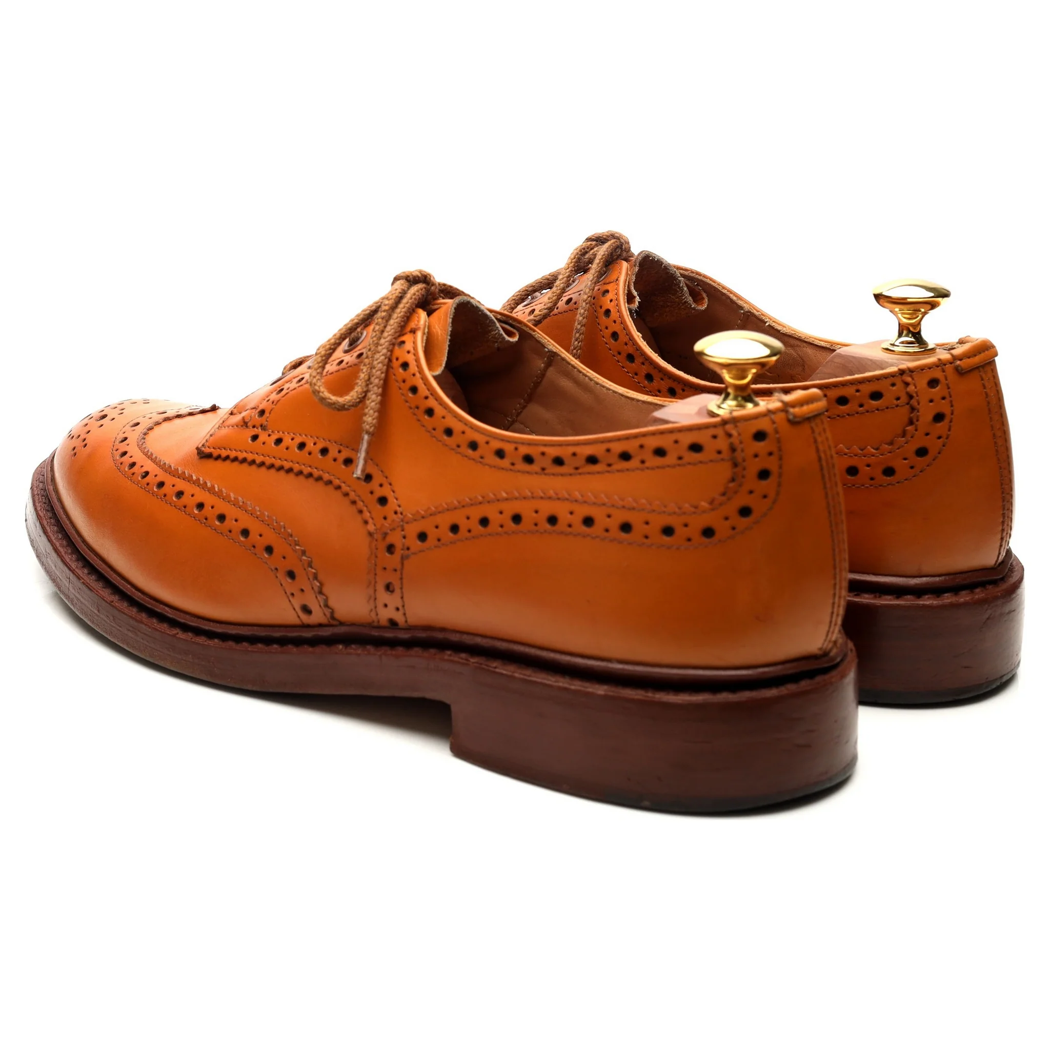 'Bourton' Tan Brown Leather Country Derby Brogues UK 9.5 - Image 3