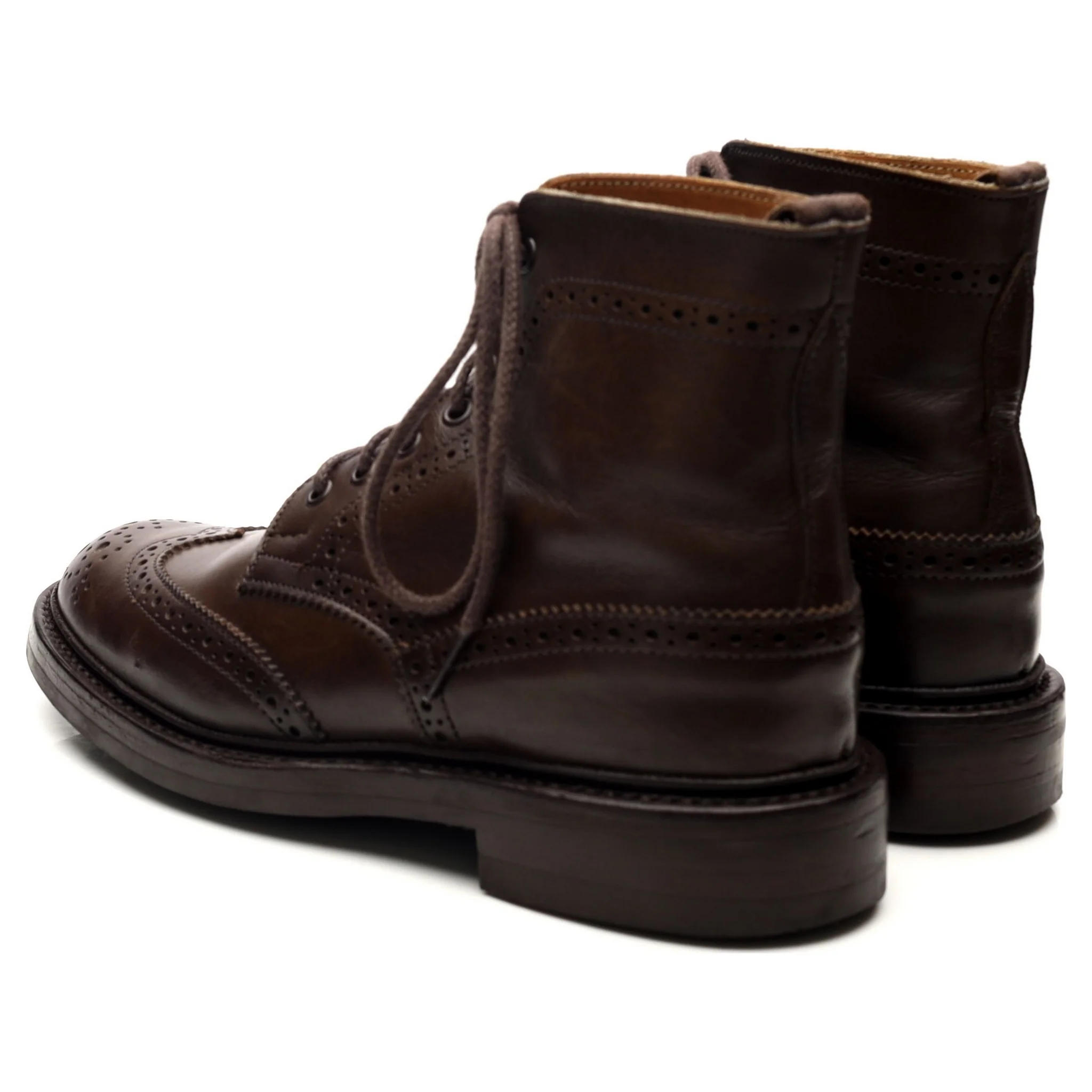 Women's 'Stephy' Dark Brown Leather Brogue Boots UK 5 - Image 3