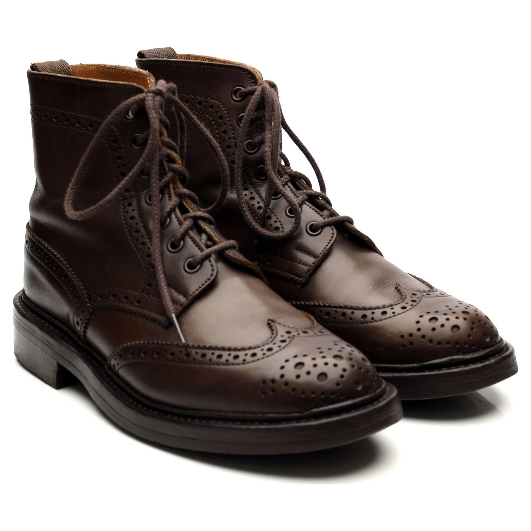 Women's 'Stephy' Dark Brown Leather Brogue Boots UK 5 - Image 7