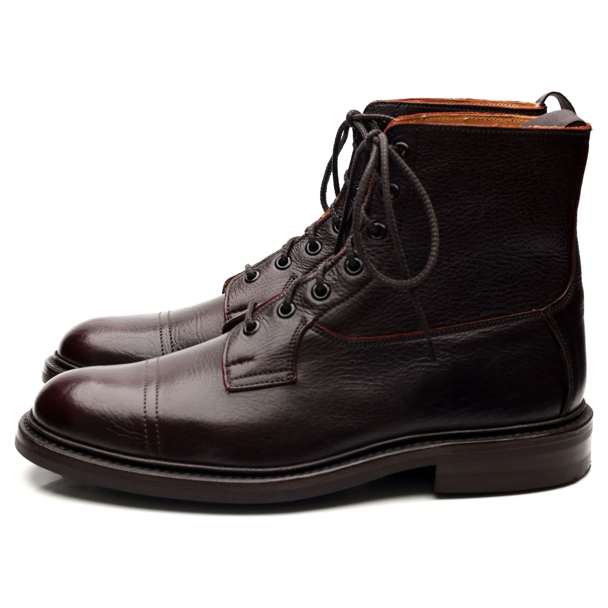 'Grassmere' Dark Brown Kudu Leather Derby Boots UK 9 - Image 2