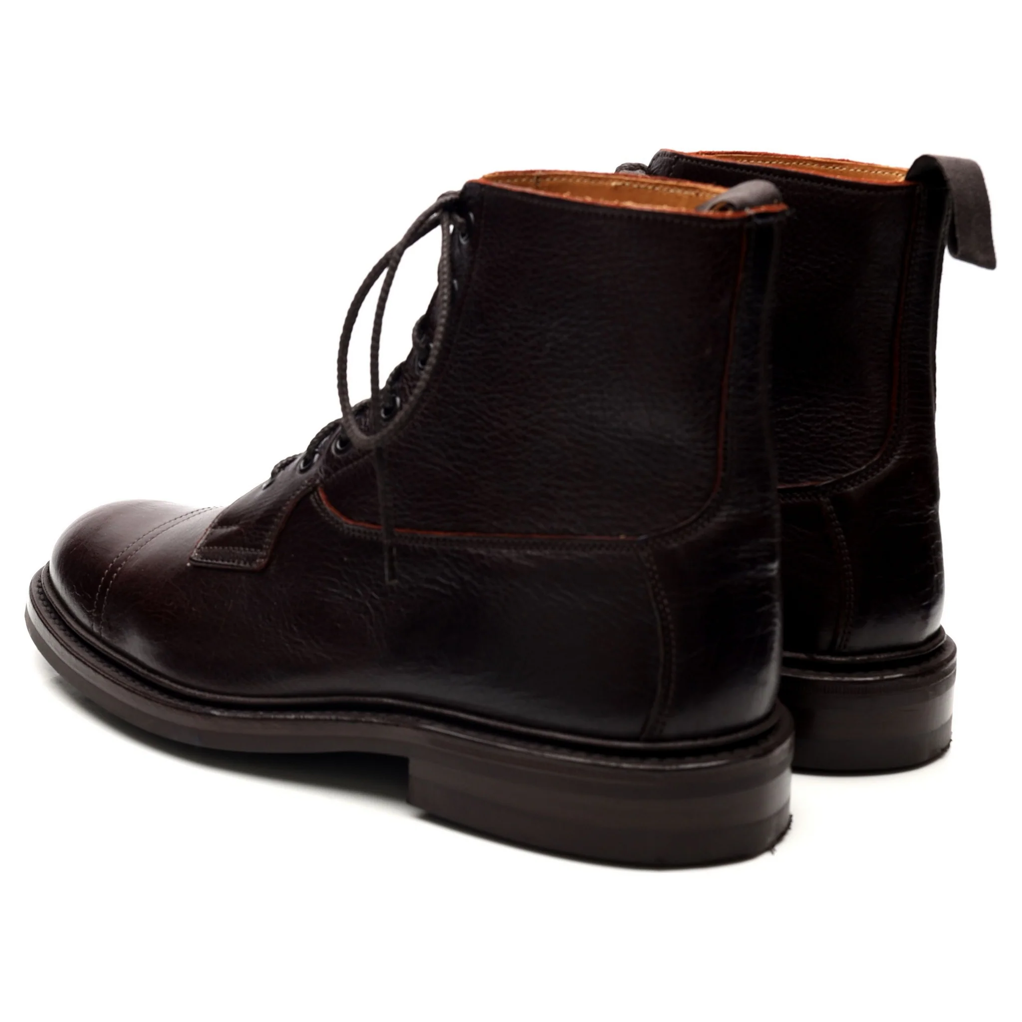 'Grassmere' Dark Brown Kudu Leather Derby Boots UK 9 - Image 3
