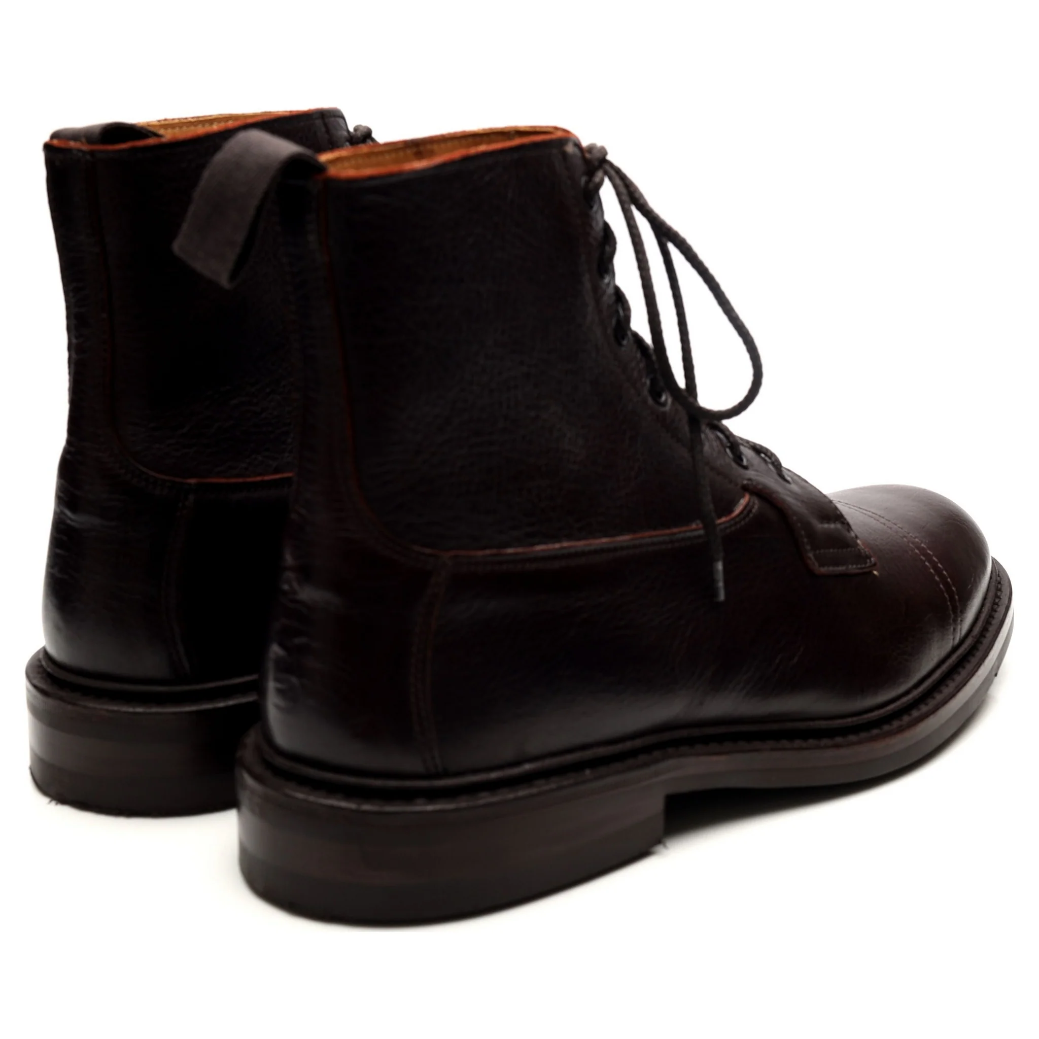 'Grassmere' Dark Brown Kudu Leather Derby Boots UK 9 - Image 5
