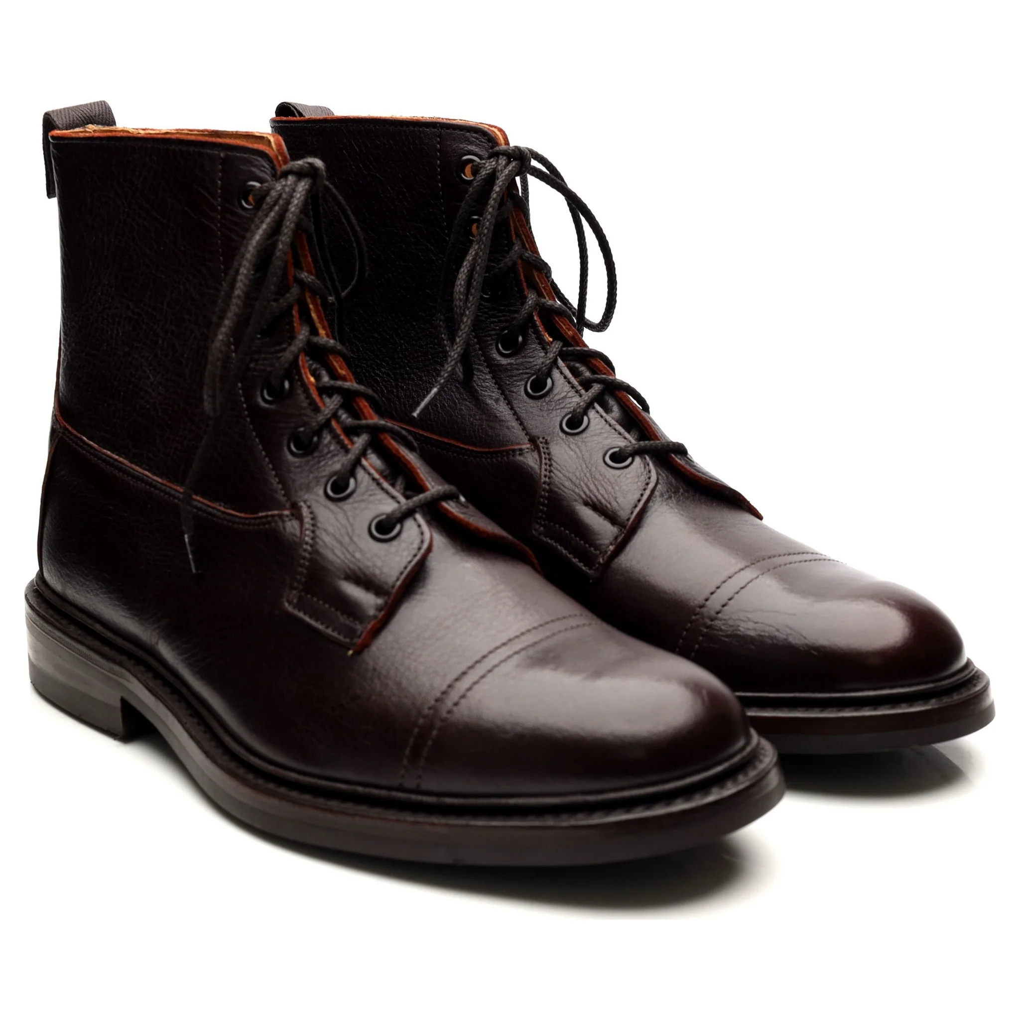 'Grassmere' Dark Brown Kudu Leather Derby Boots UK 9 - Image 7