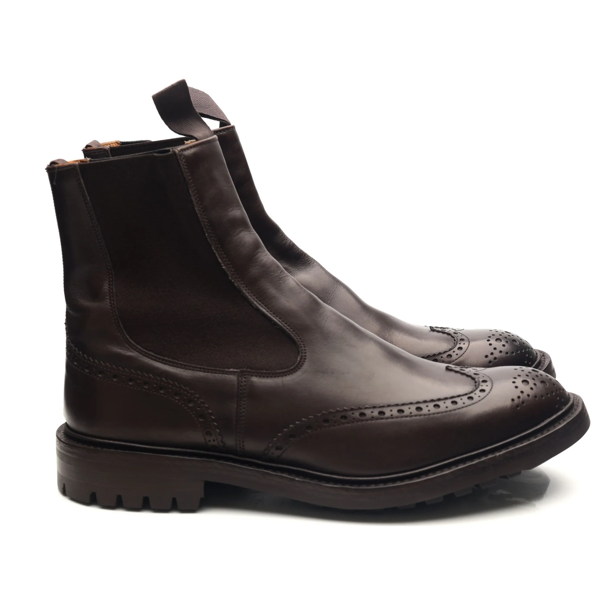 'Henry' Dark Brown Leather Dealer Boots UK 11 - Image 6