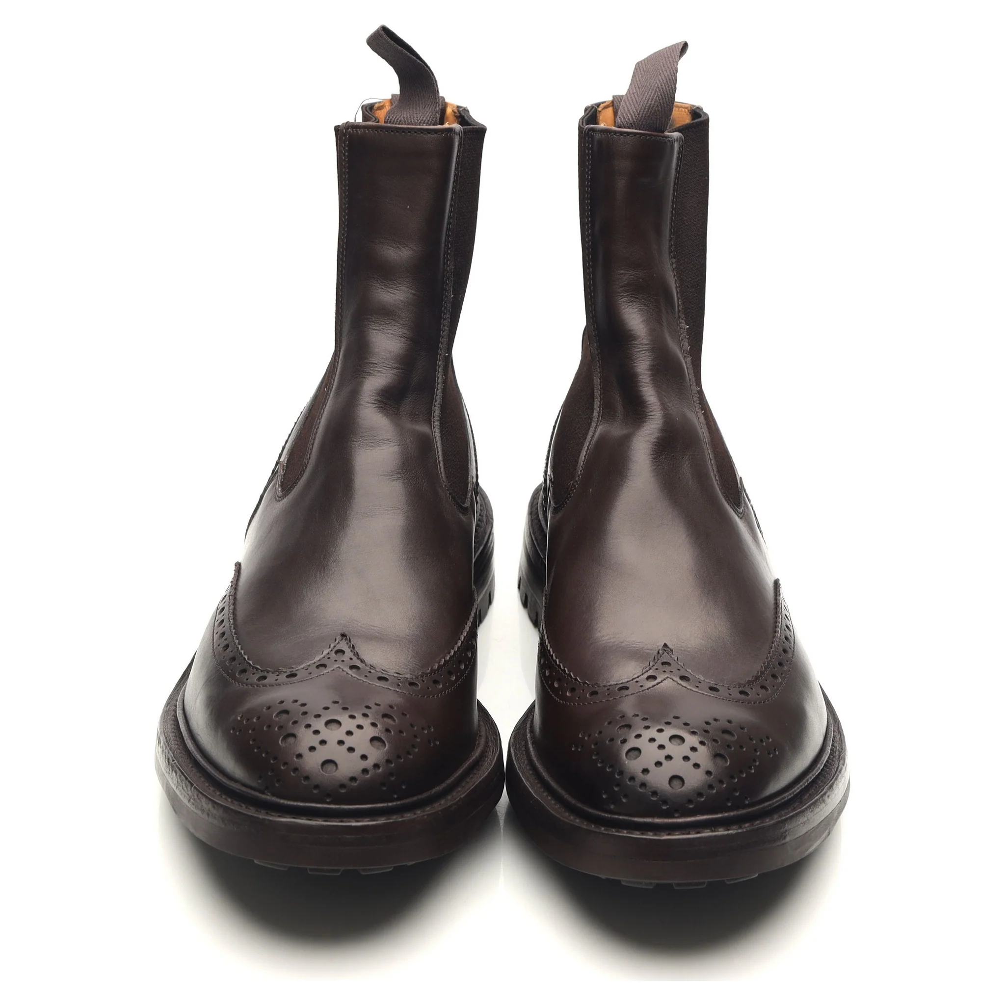 'Henry' Dark Brown Leather Dealer Boots UK 11 - Image 9