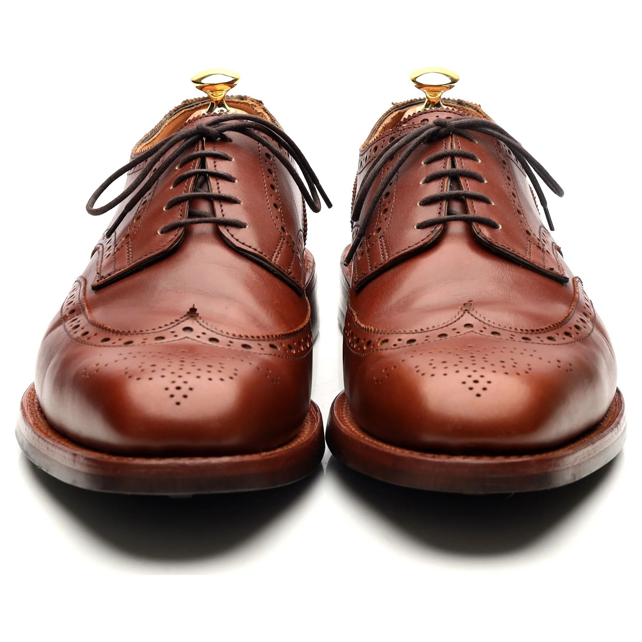 'Newbury' Tan Brown Leather Derby Brogues UK 11 - Image 8