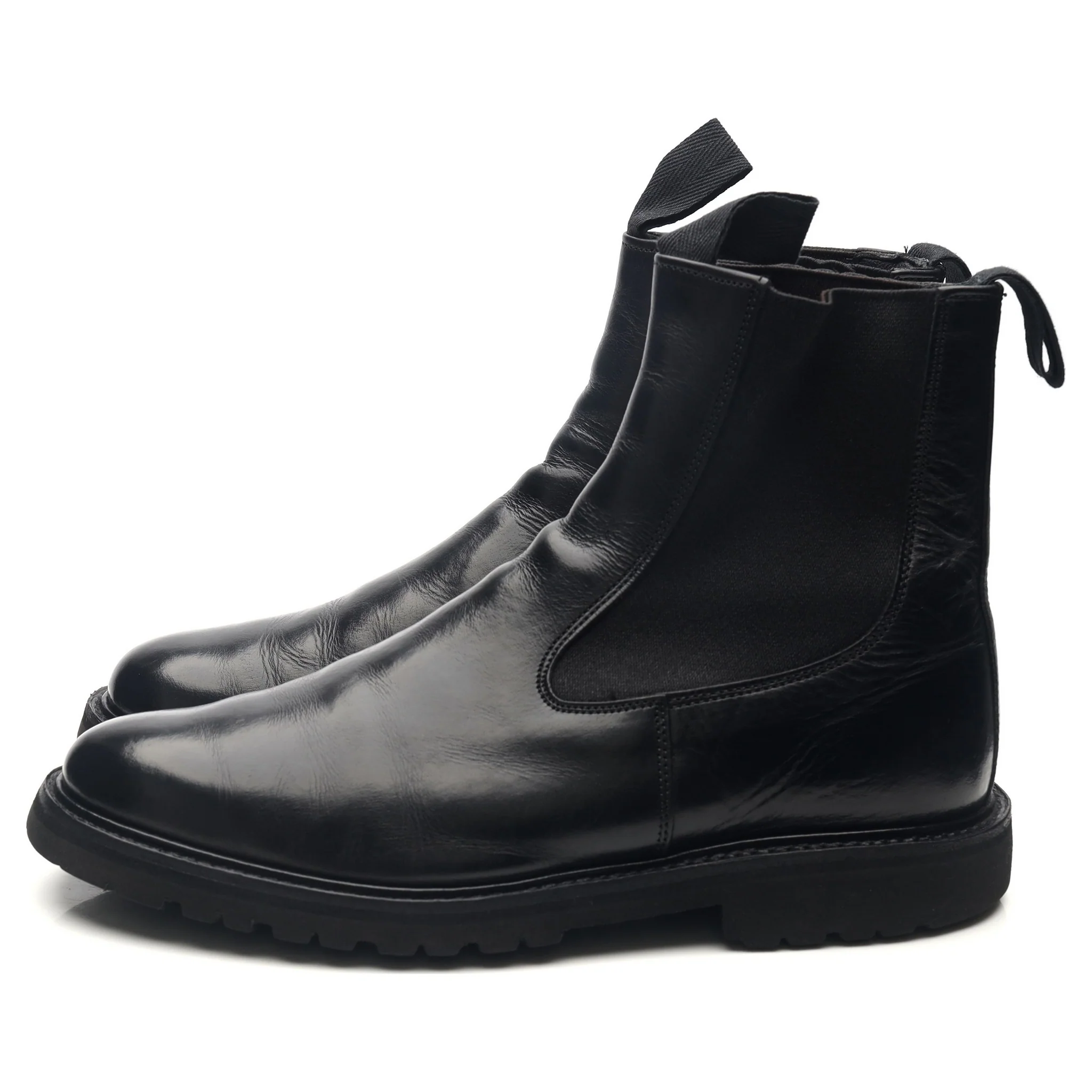 'Stephen' Black Leather Chelsea Boots UK 8 - Image 2