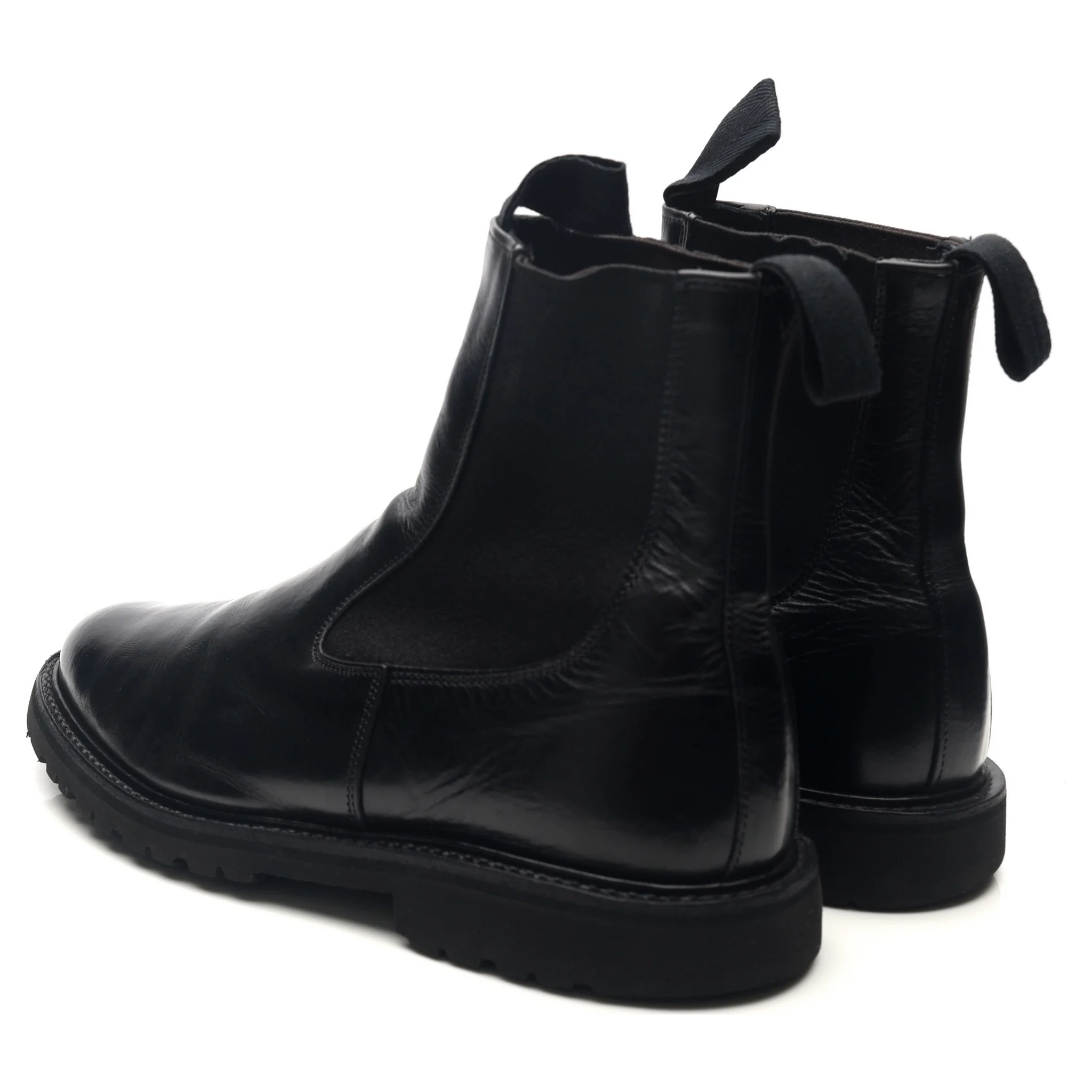 'Stephen' Black Leather Chelsea Boots UK 8 - Image 3