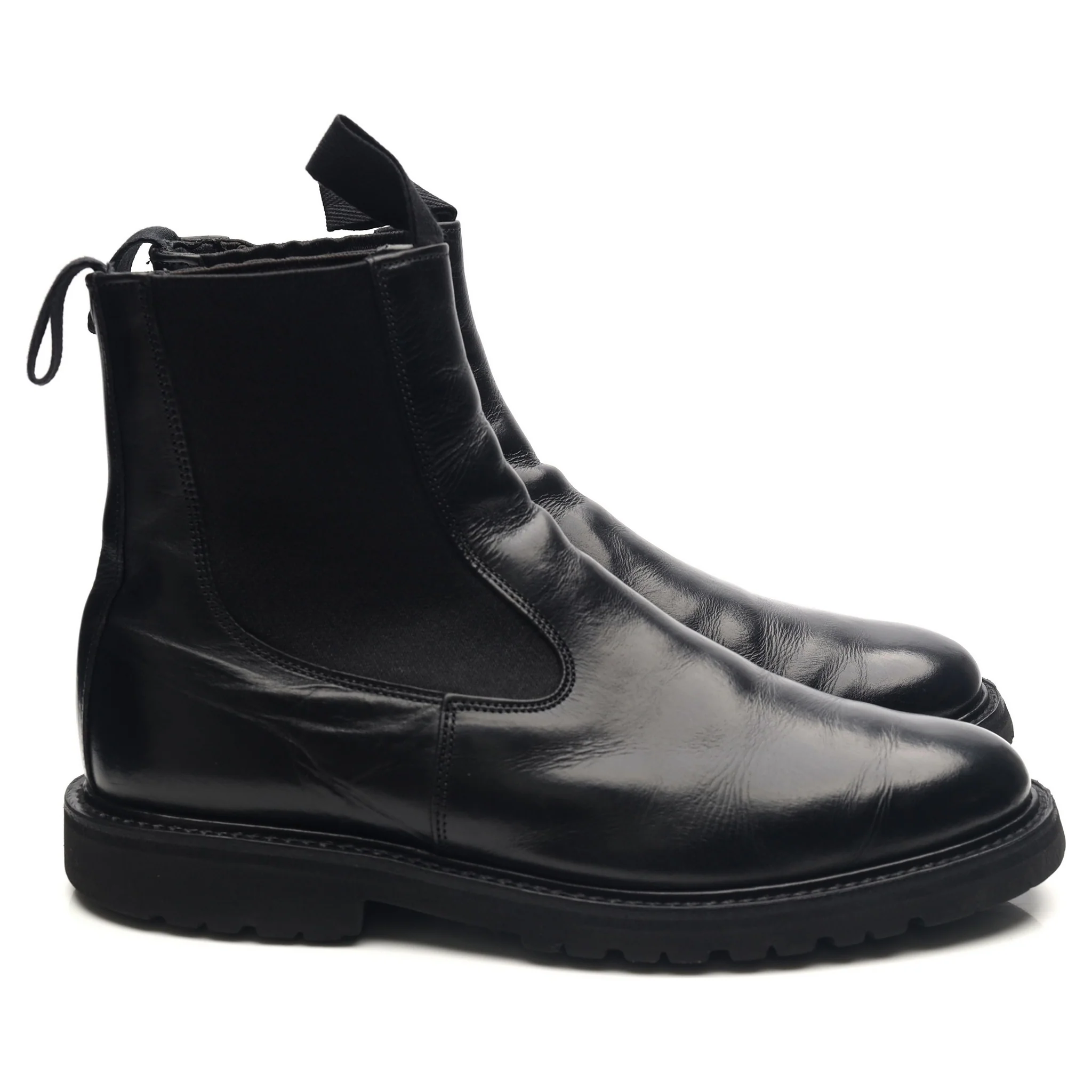 'Stephen' Black Leather Chelsea Boots UK 8 - Image 6
