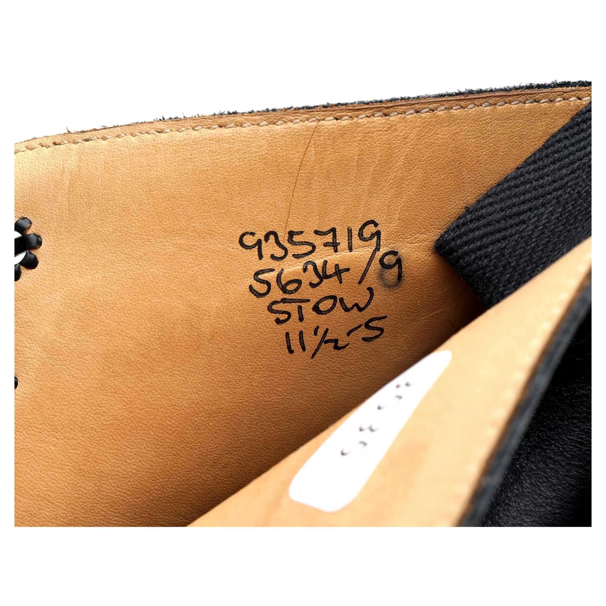 'Stow' Black Leather Brogue Boots UK 11.5 - Image 13