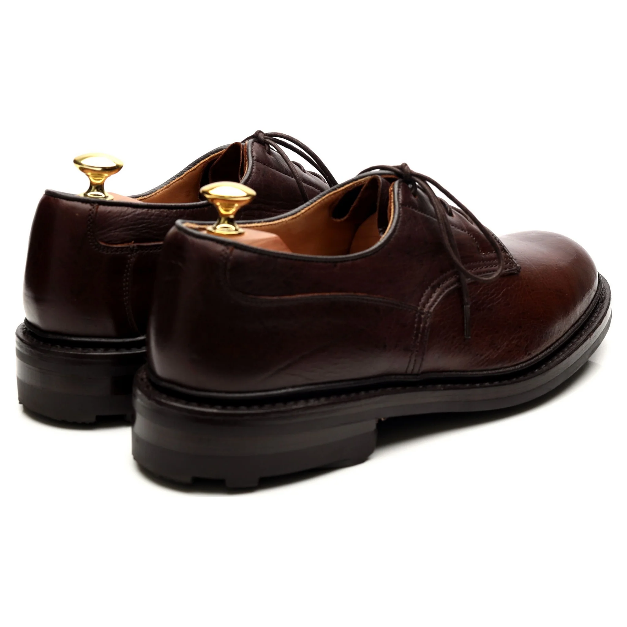 'Woodstock' Dark Brown Kudu Leather Derby UK 8 - Image 5