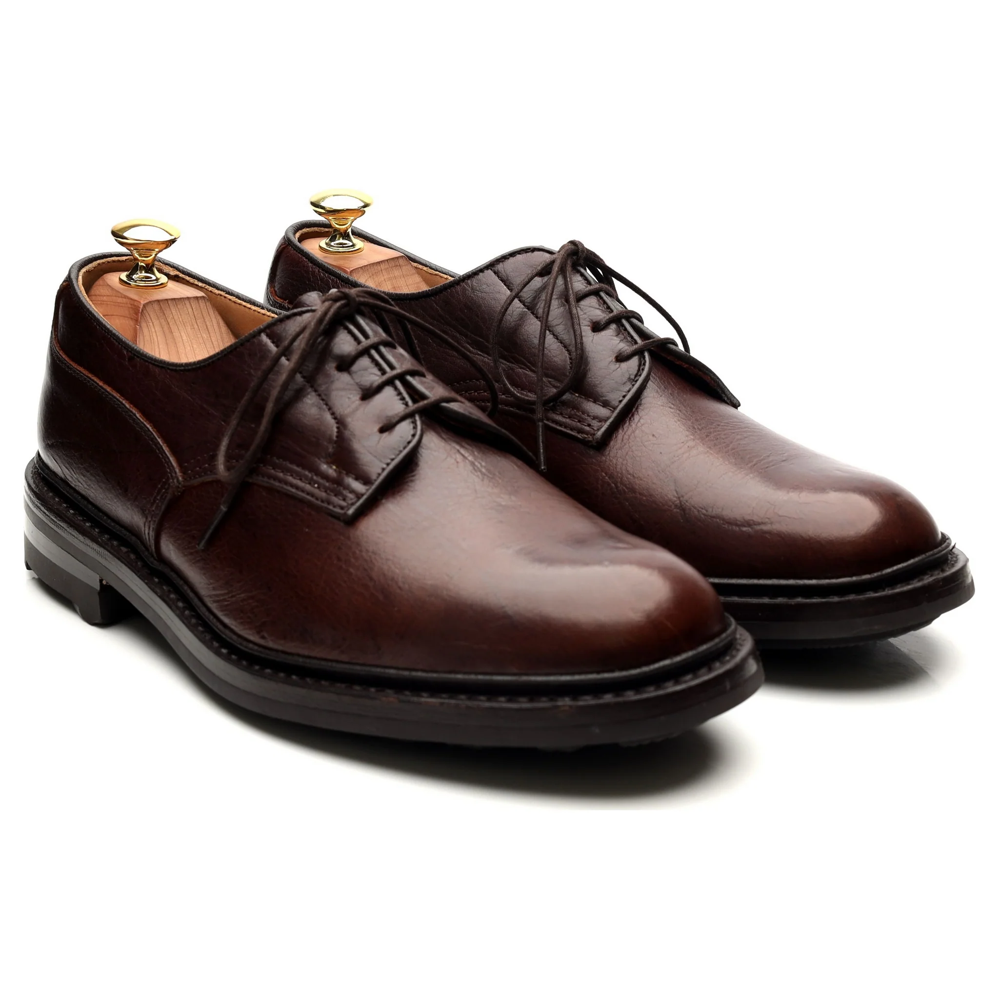 'Woodstock' Dark Brown Kudu Leather Derby UK 8 - Image 7