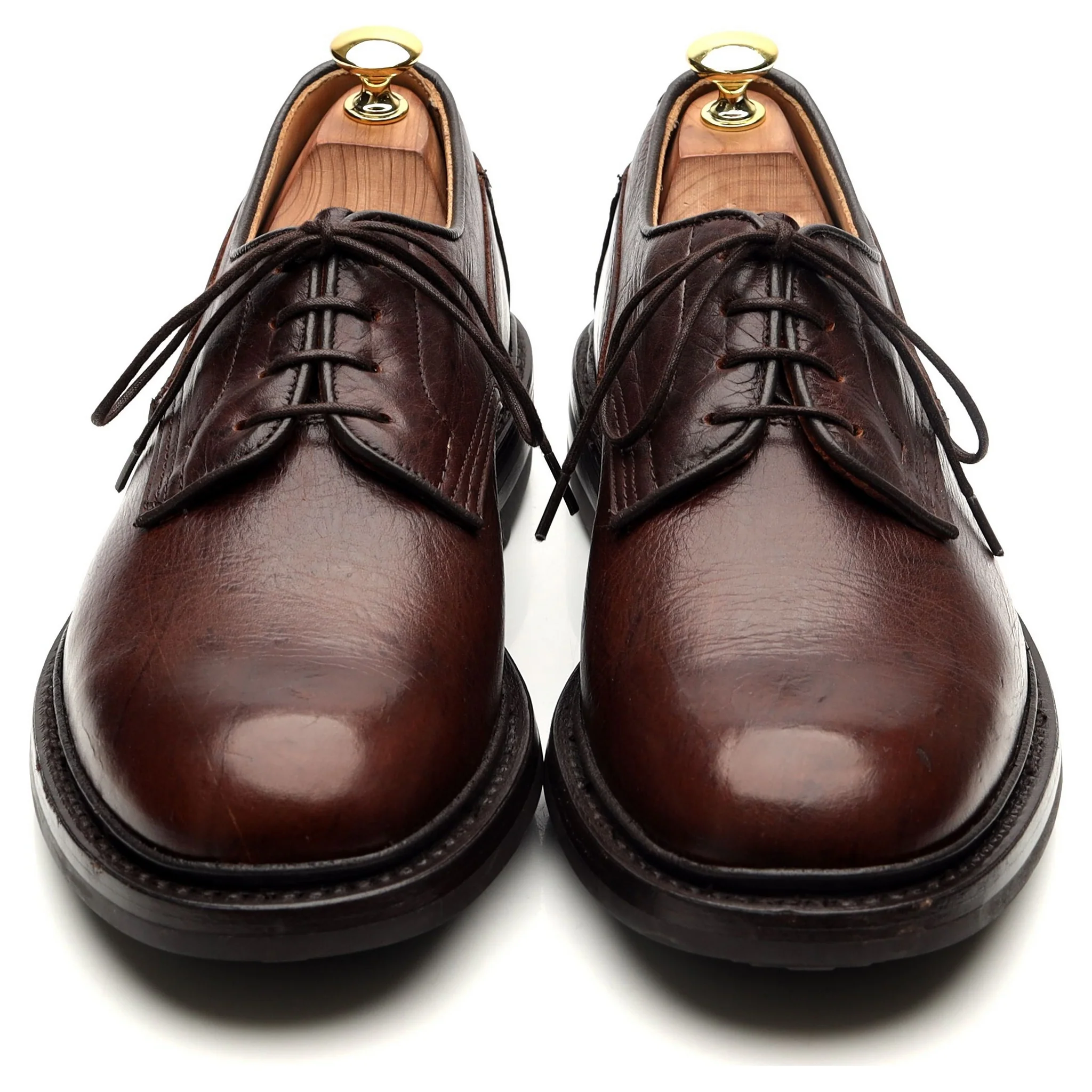 'Woodstock' Dark Brown Kudu Leather Derby UK 8 - Image 9