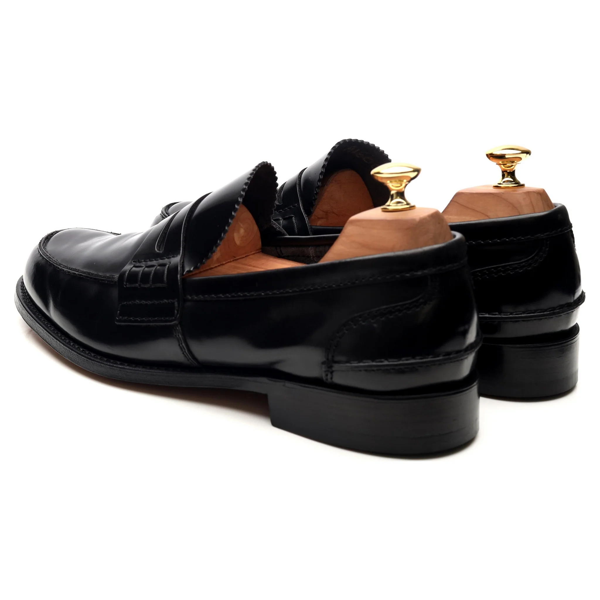 'Tunbridge' Black Leather Loafers UK 10.5 G - Image 3