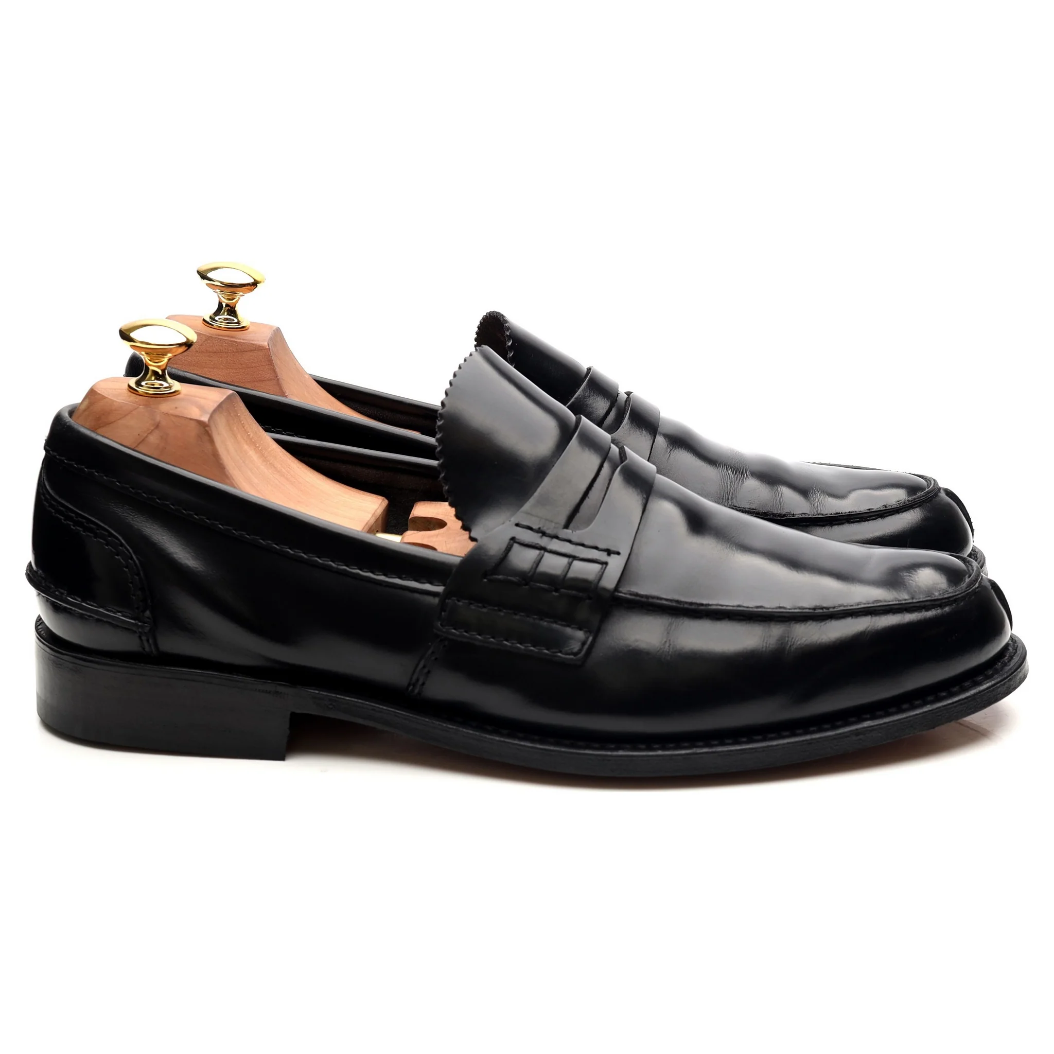 'Tunbridge' Black Leather Loafers UK 10.5 G - Image 6