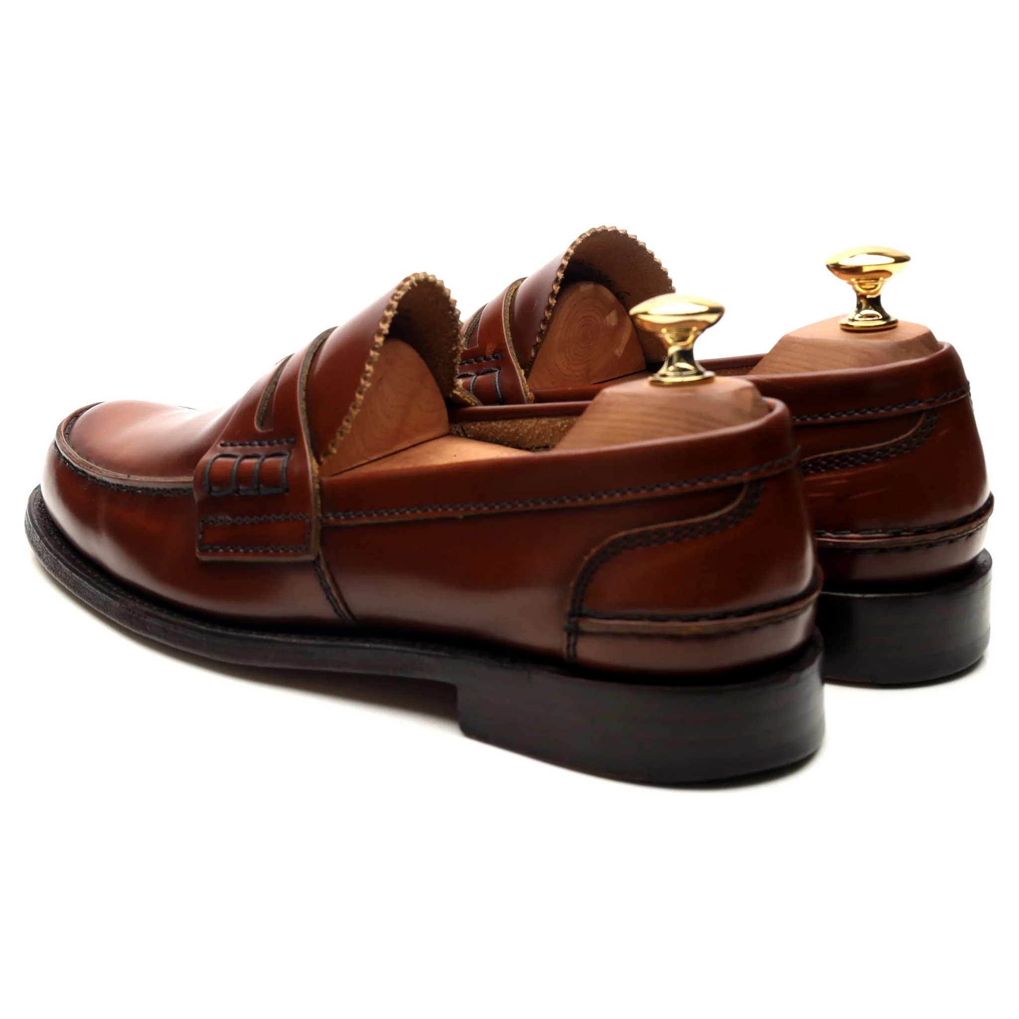 'Tunbridge' Brown Leather Loafers UK 6 G - Image 3
