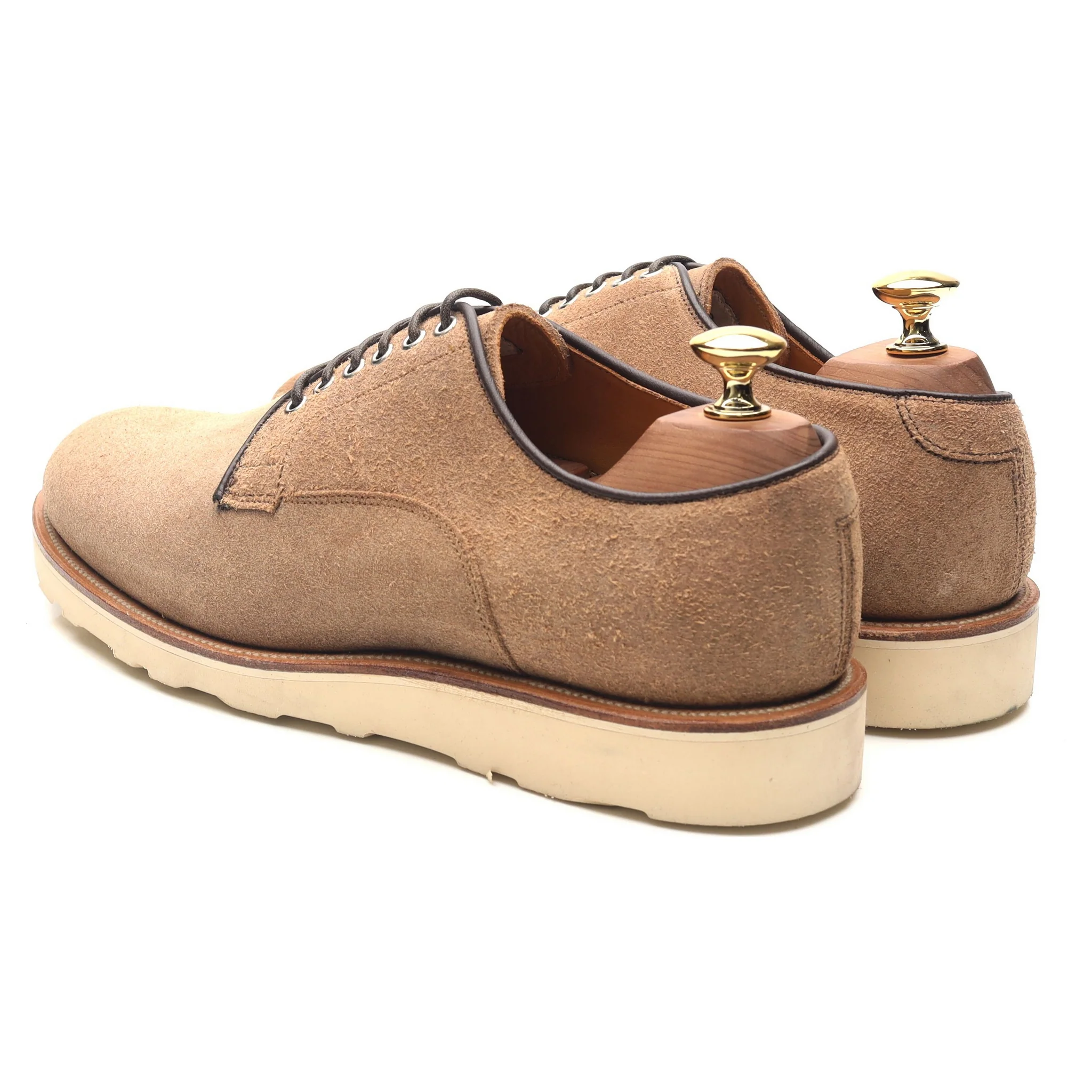 Beige Suede Derby Blucher UK 7 E - Image 3