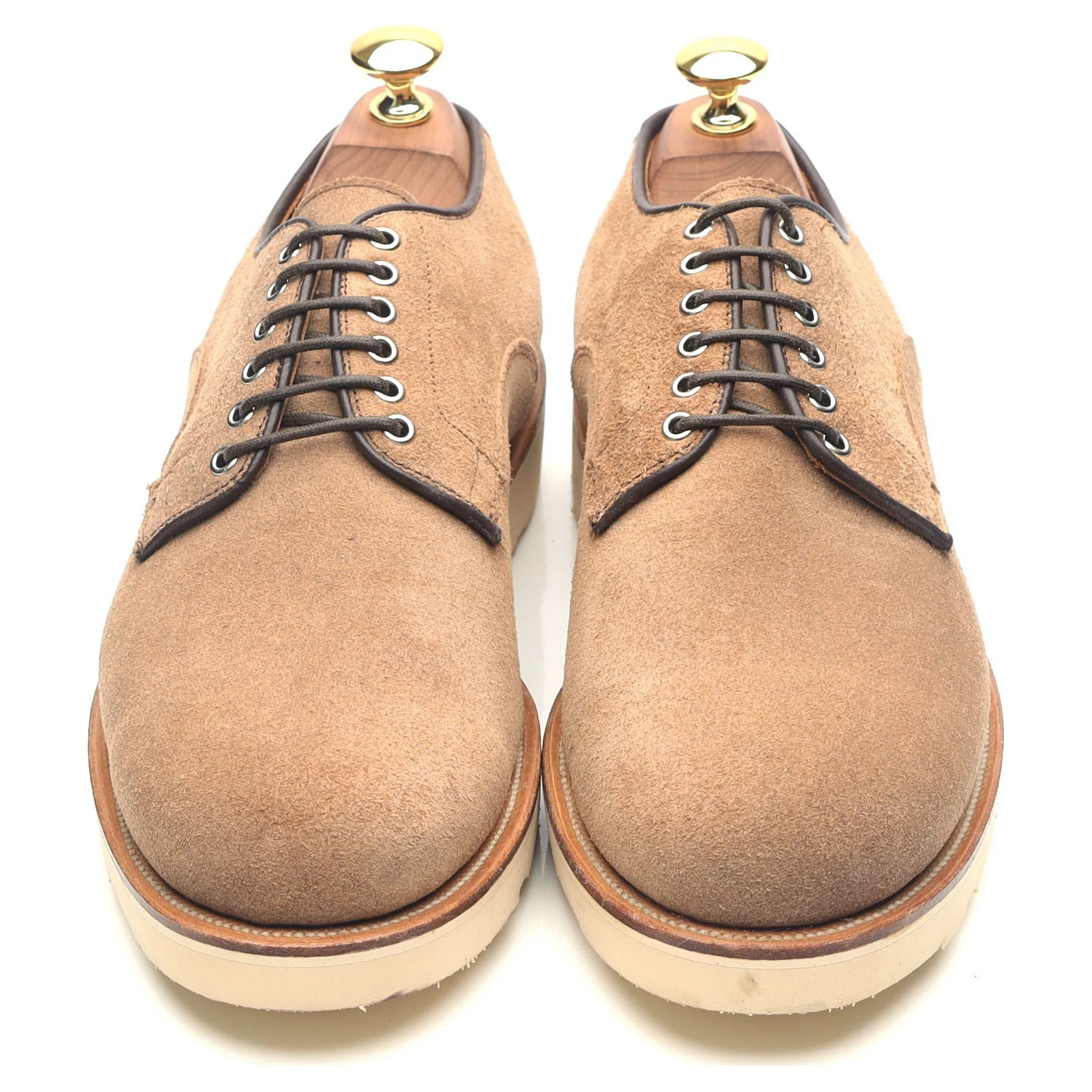 Beige Suede Derby Blucher UK 7 E - Image 9