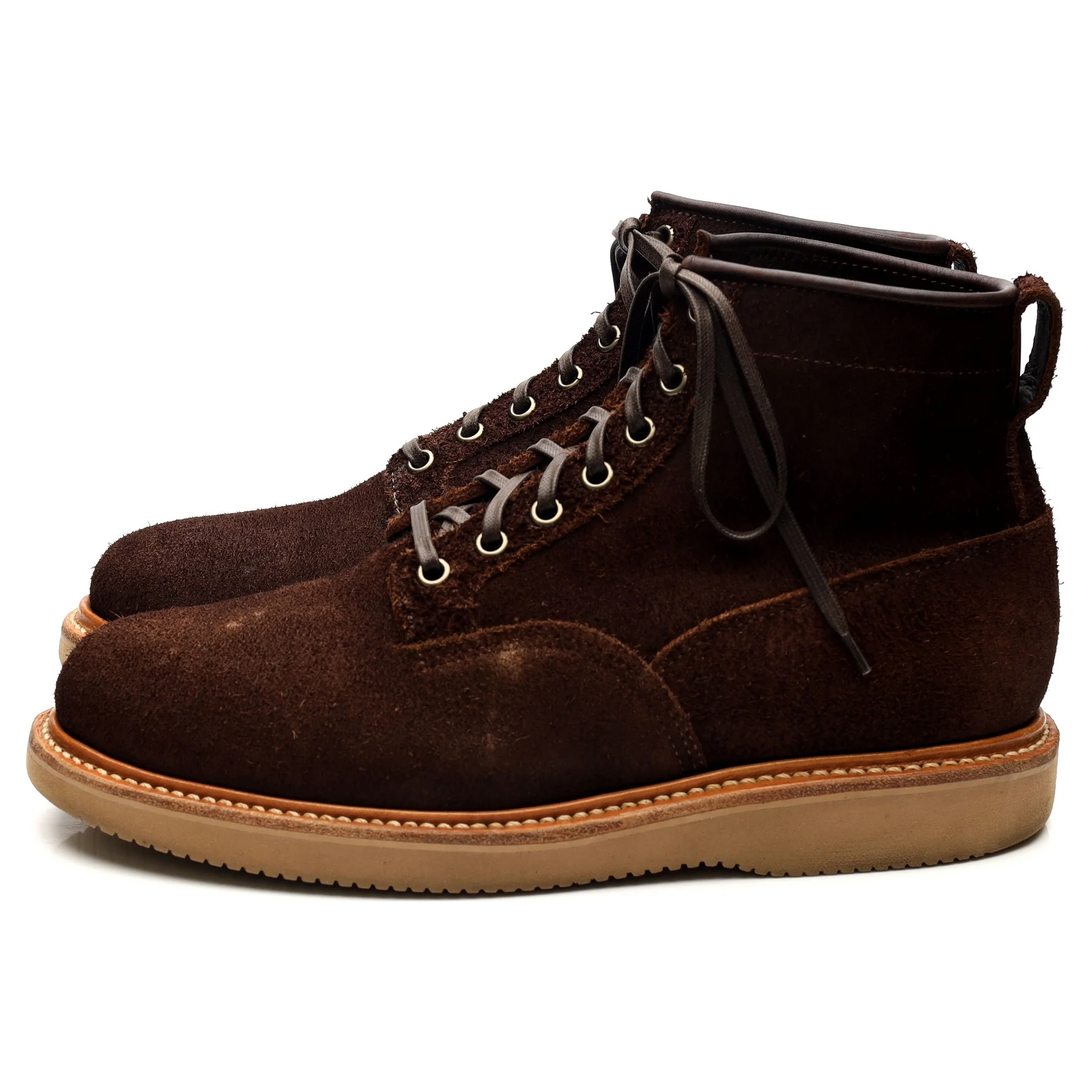 Brown Suede Service Boots UK 7.5 E - Image 2