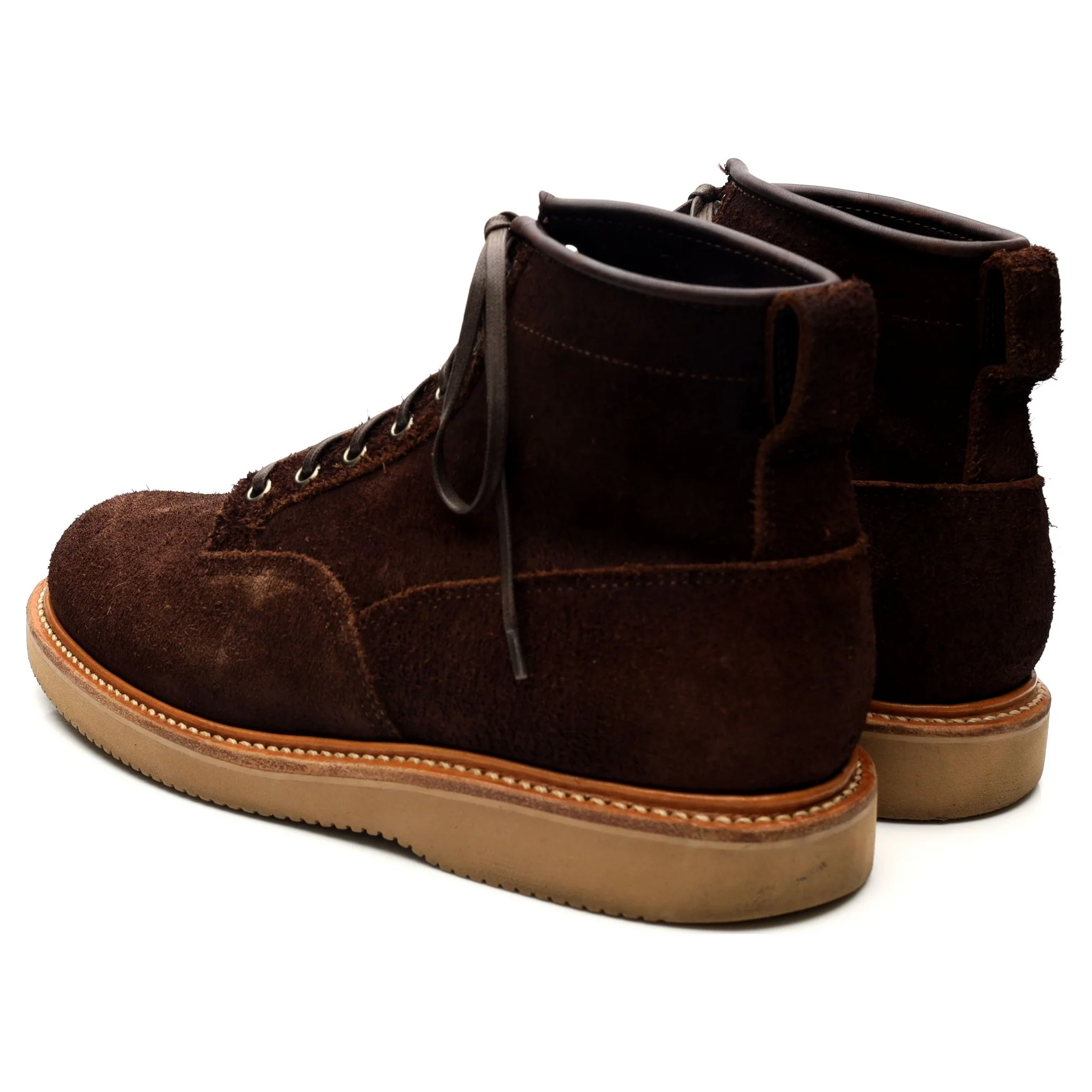 Brown Suede Service Boots UK 7.5 E - Image 3