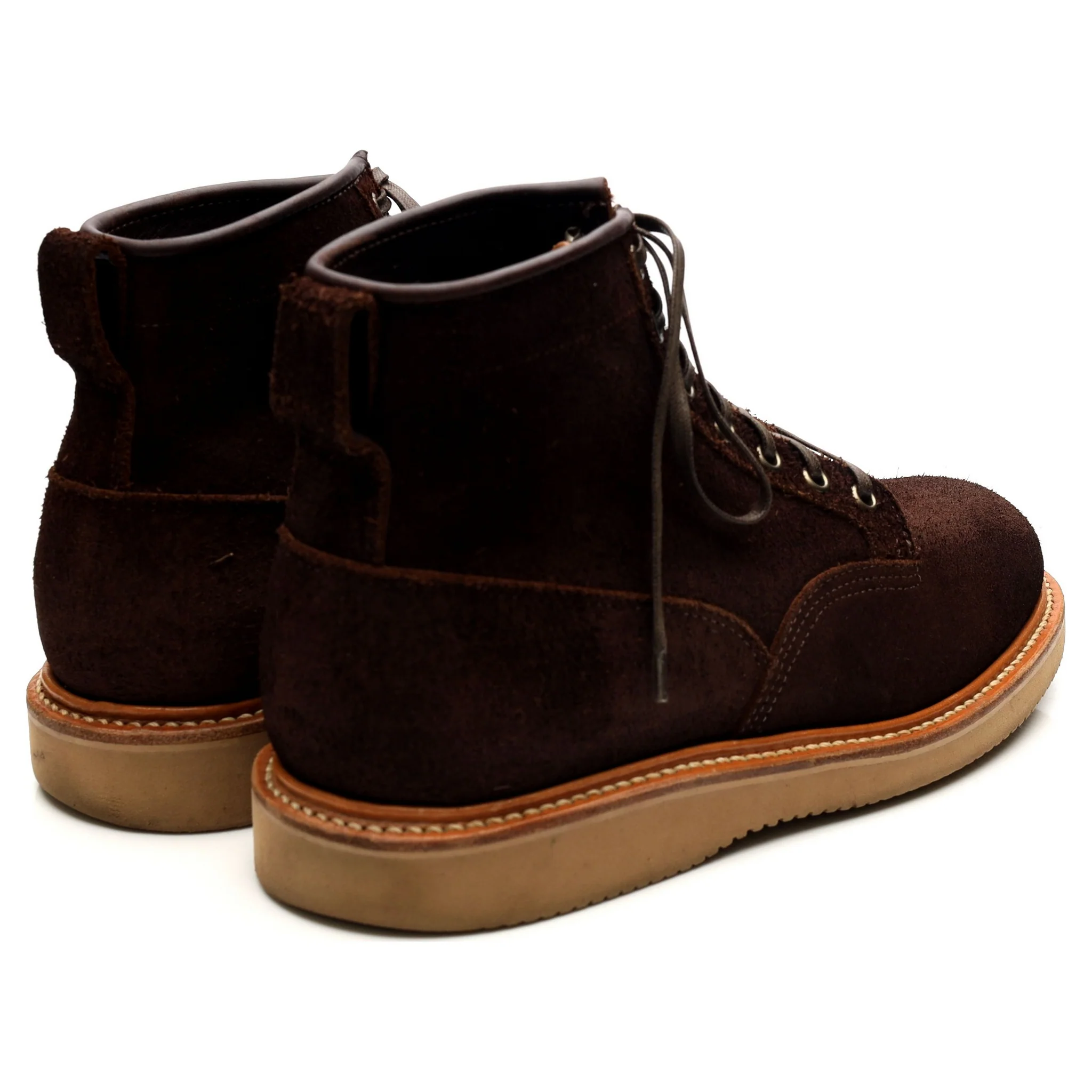 Brown Suede Service Boots UK 7.5 E - Image 5