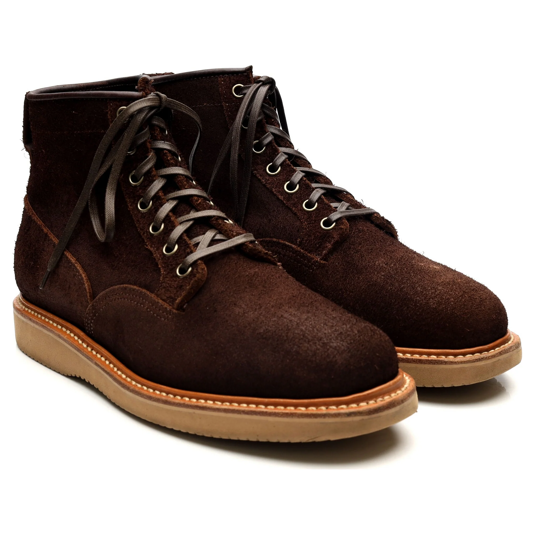 Brown Suede Service Boots UK 7.5 E - Image 7