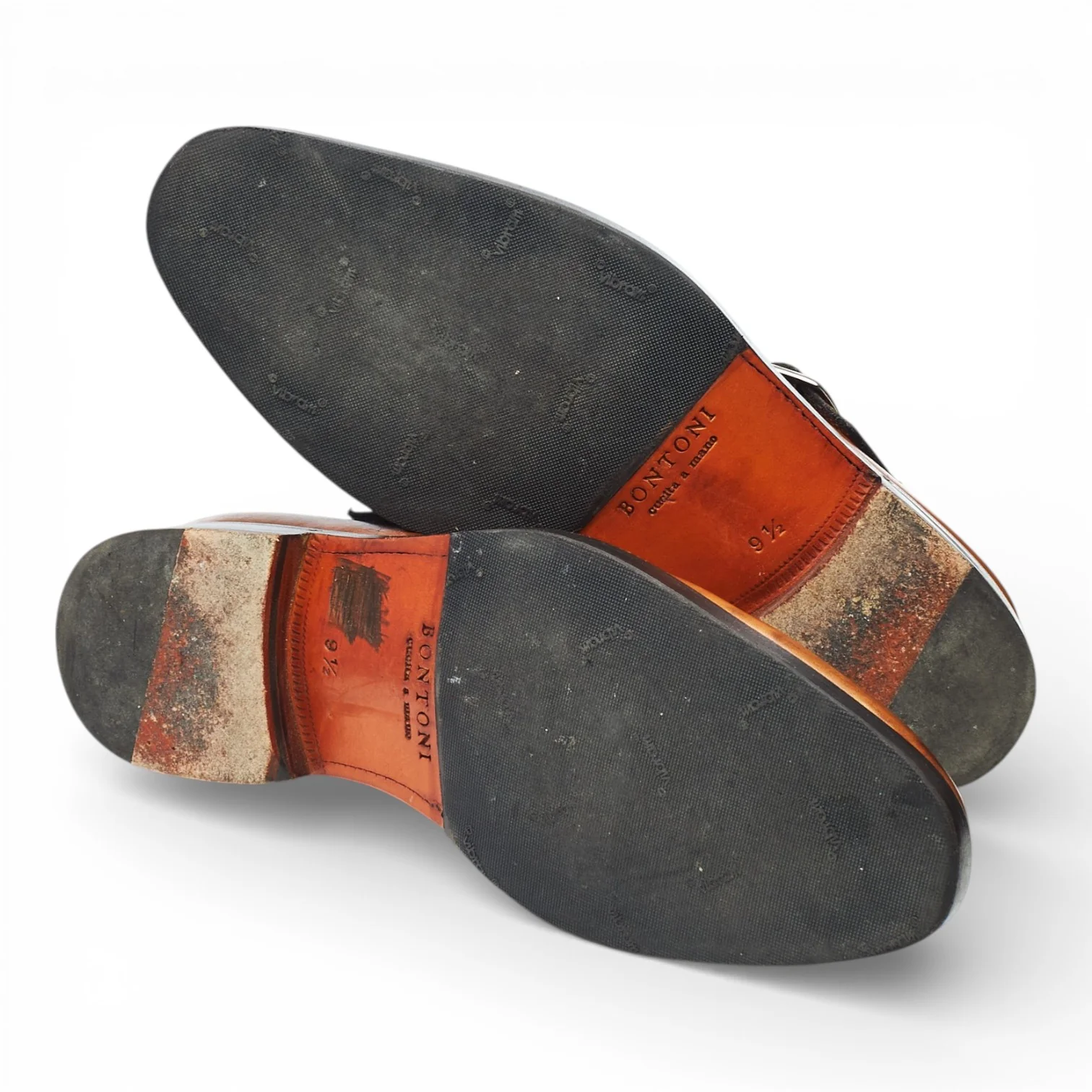 'Visionario' Tan Brown Leather Monk Strap Boots UK 9.5 - Image 5