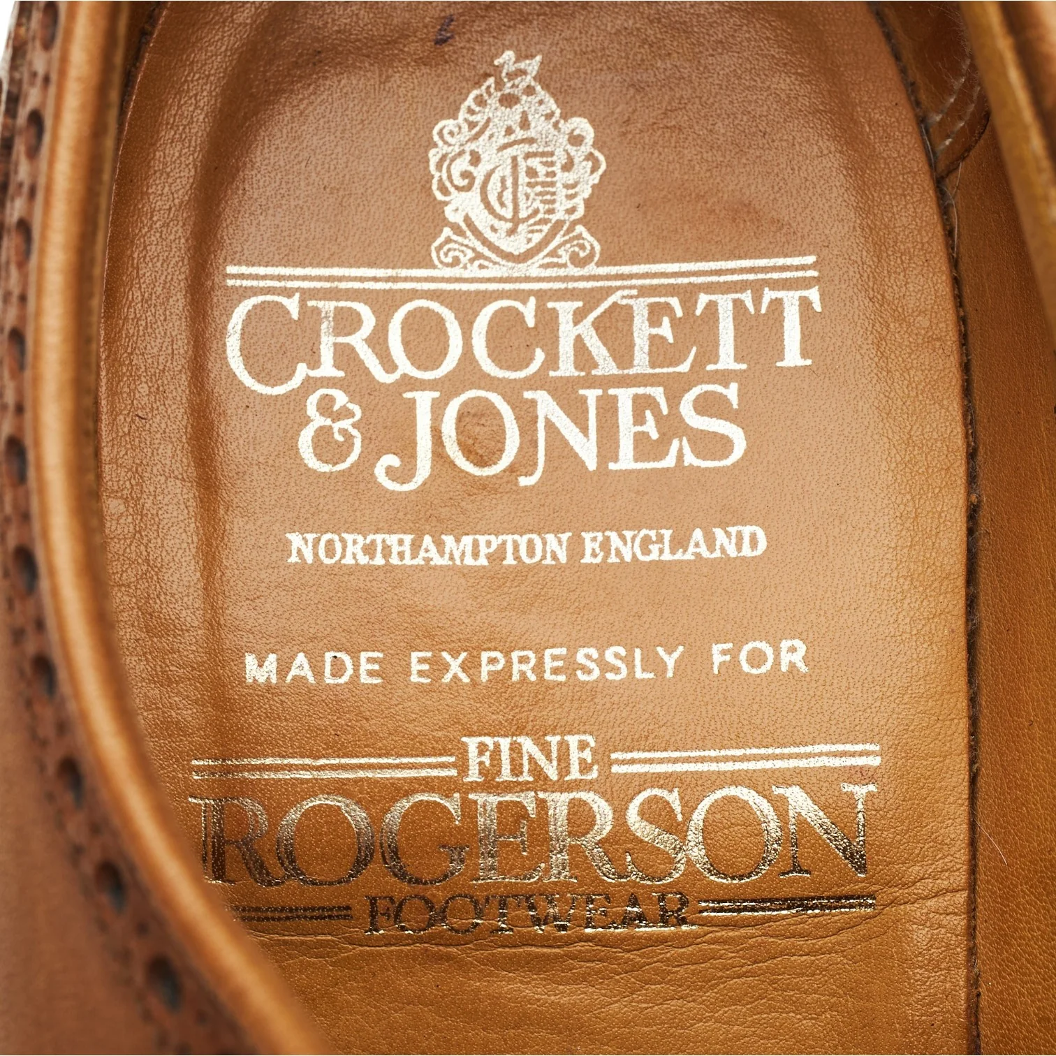 'Warwick' Tan Brown Leather Derby Brogues UK 8 F - Image 6