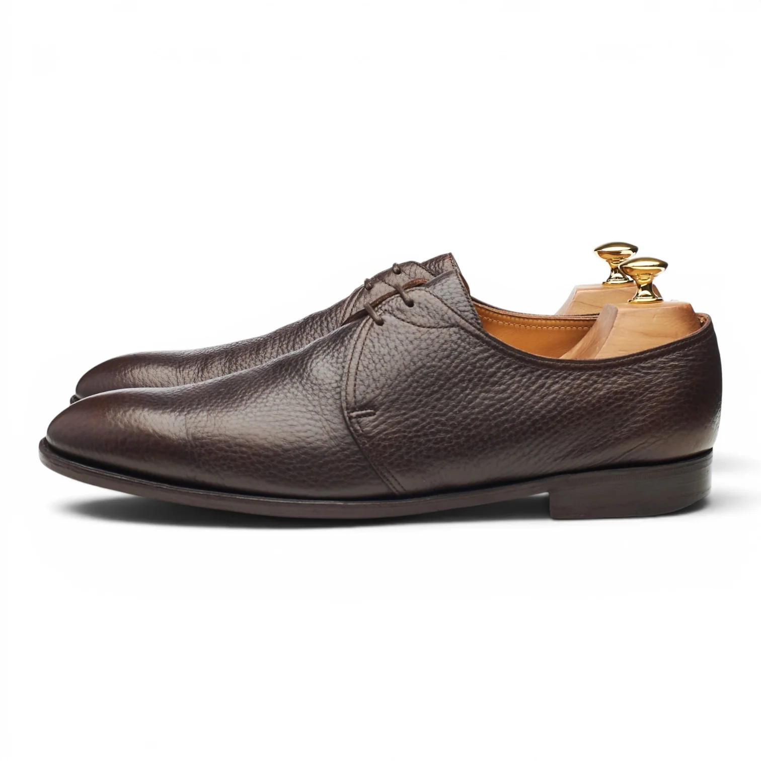 'Weldon' Dark Brown Grain Leather Derby UK 10 E - Image 3
