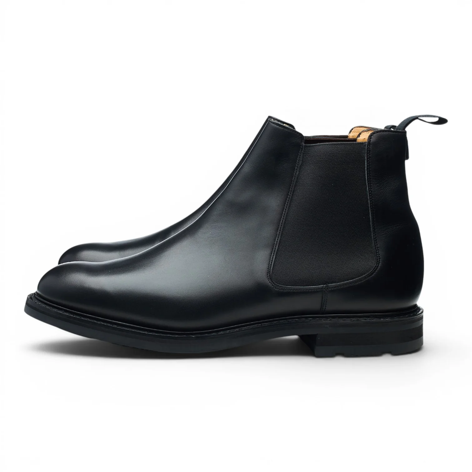 'Welwyn' Black Leather Chelsea Boots UK 10 G - Image 3