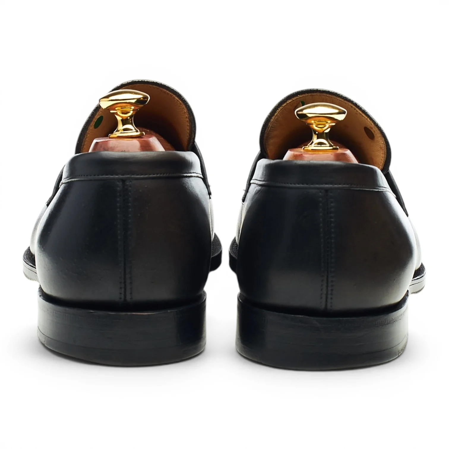 'Wesley' Black Leather Loafers UK 9.5 G - Image 4