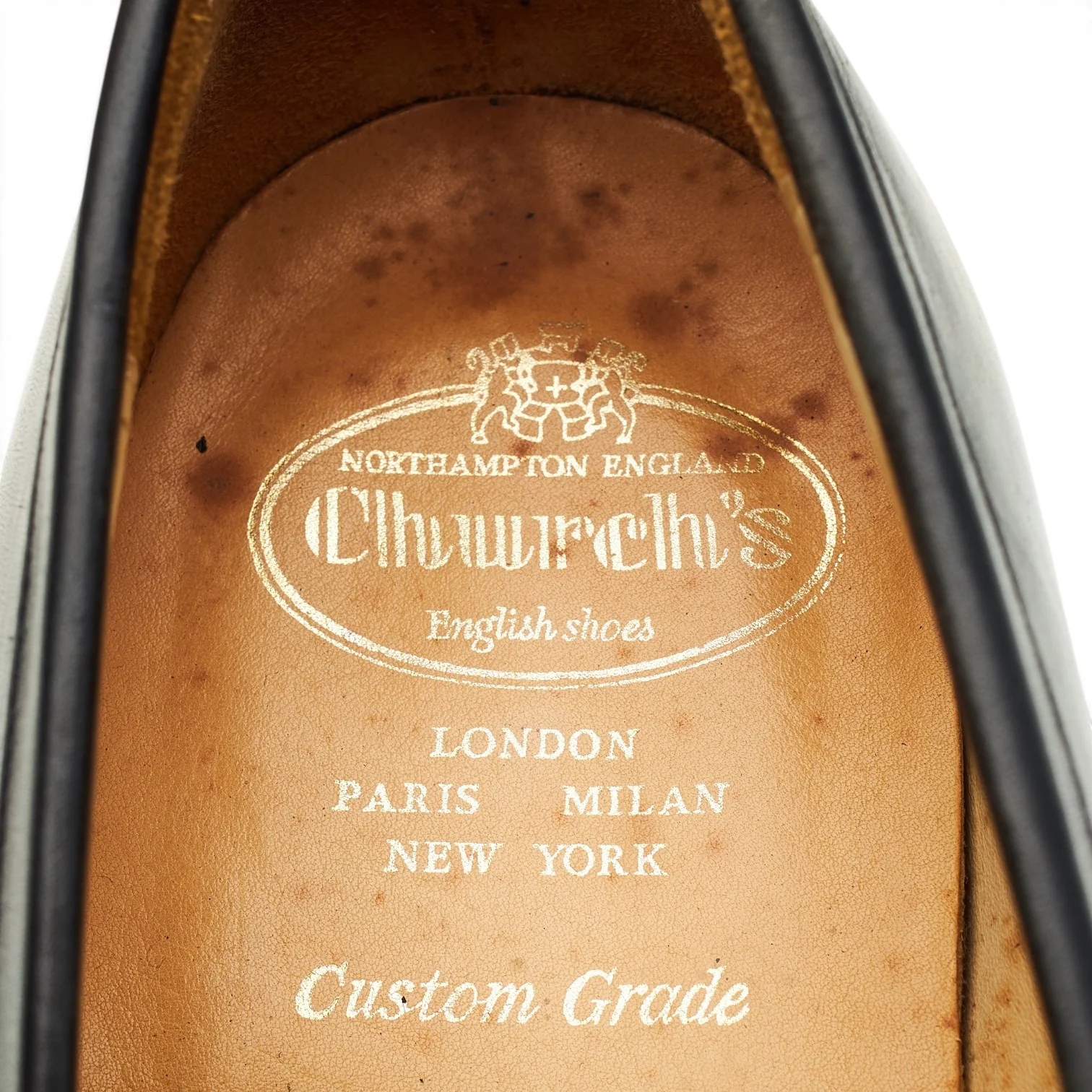 'Wesley' Black Leather Loafers UK 9.5 G - Image 6