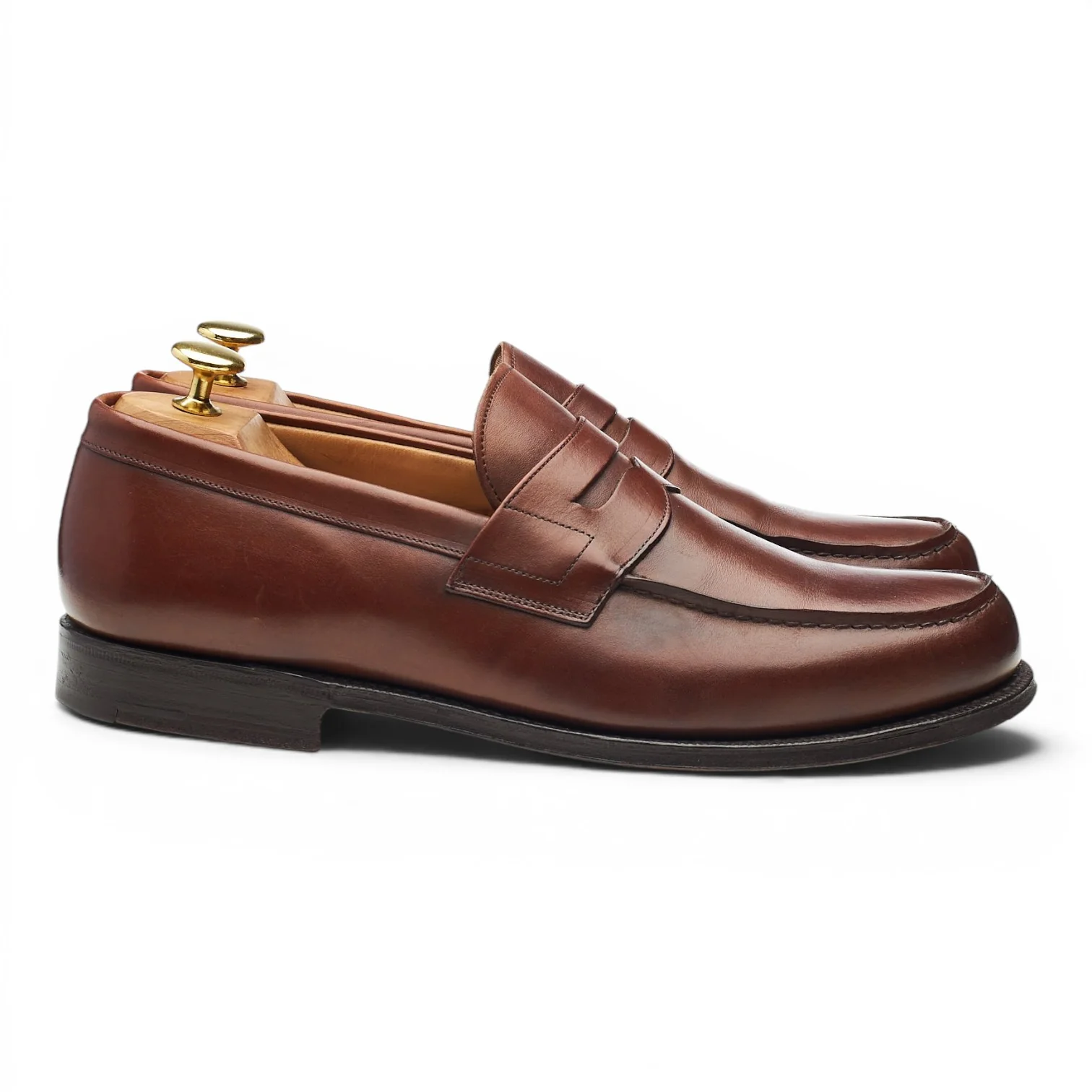 'Wesley' Brown Leather Loafers UK 8.5 F