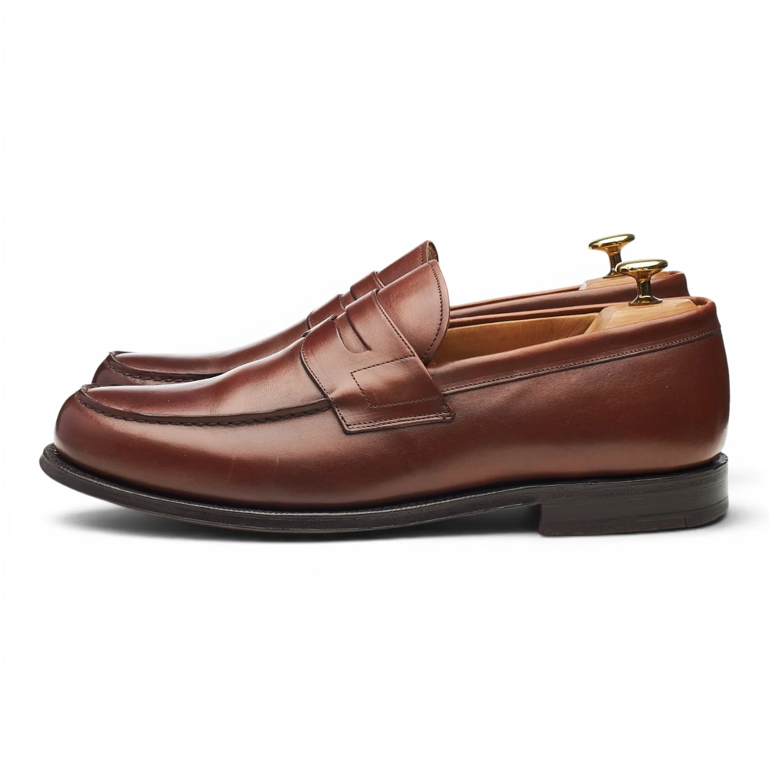 'Wesley' Brown Leather Loafers UK 8.5 F - Image 3