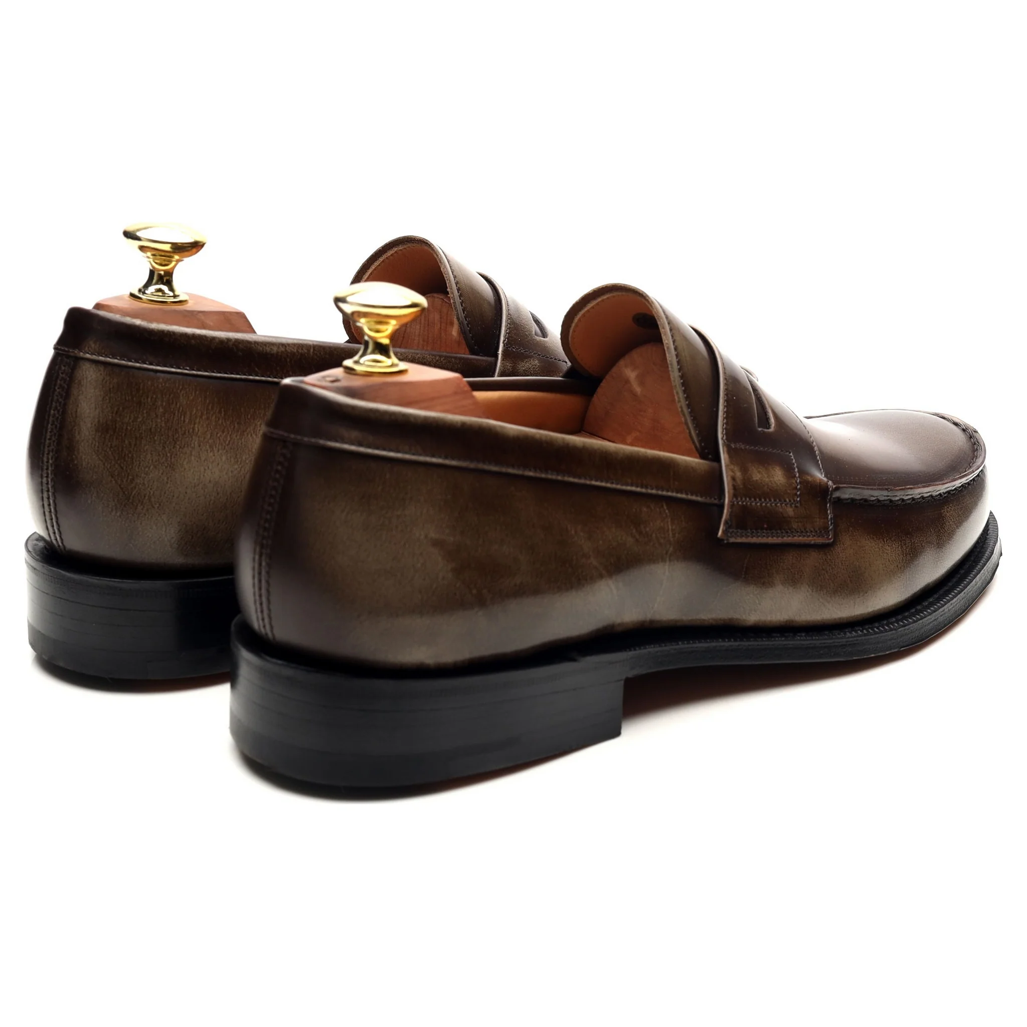 'Wesley' Light Brown Leather Loafers UK 7.5 F - Image 5