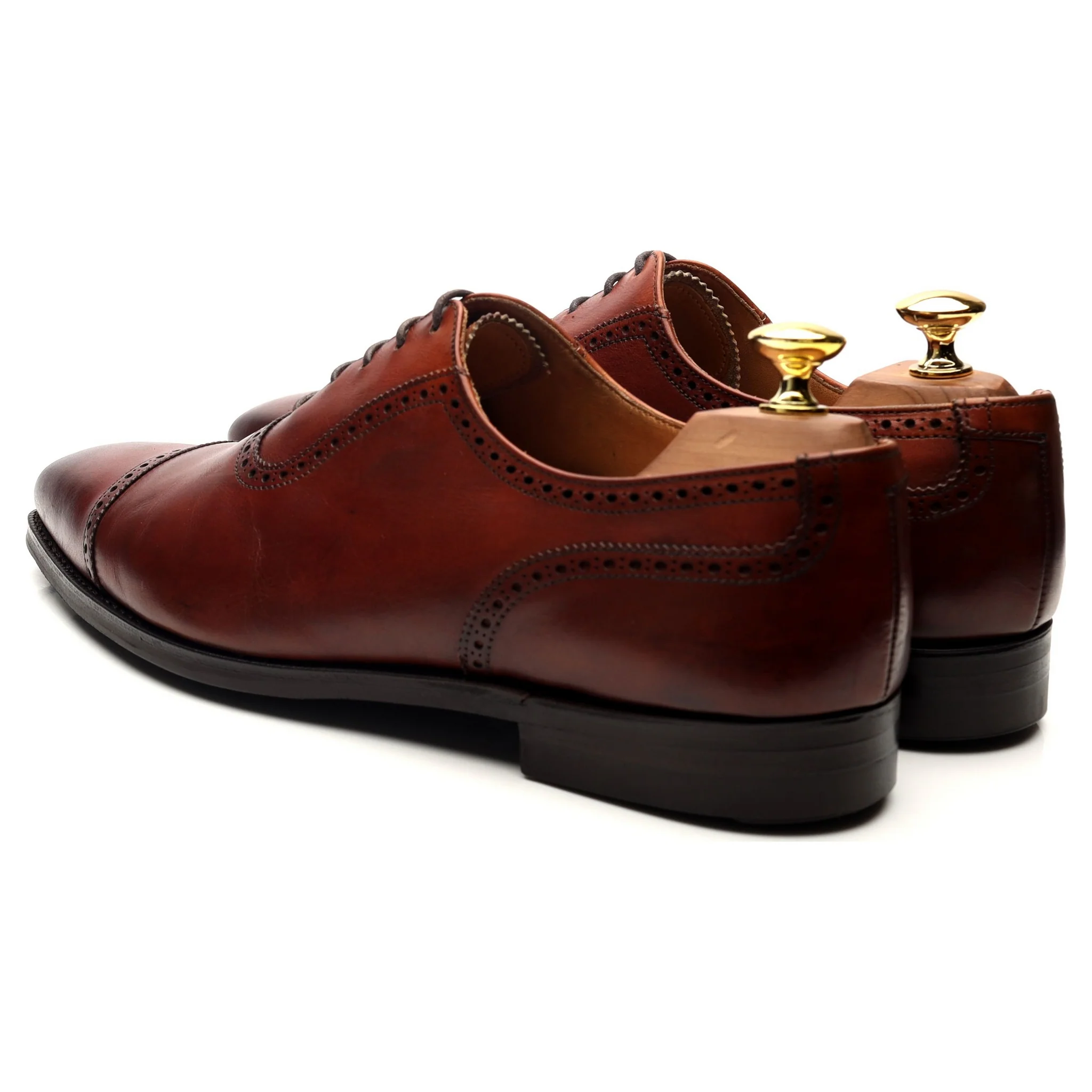 'Westbourne' Tan Brown Leather Oxford 8.5 E - Image 3
