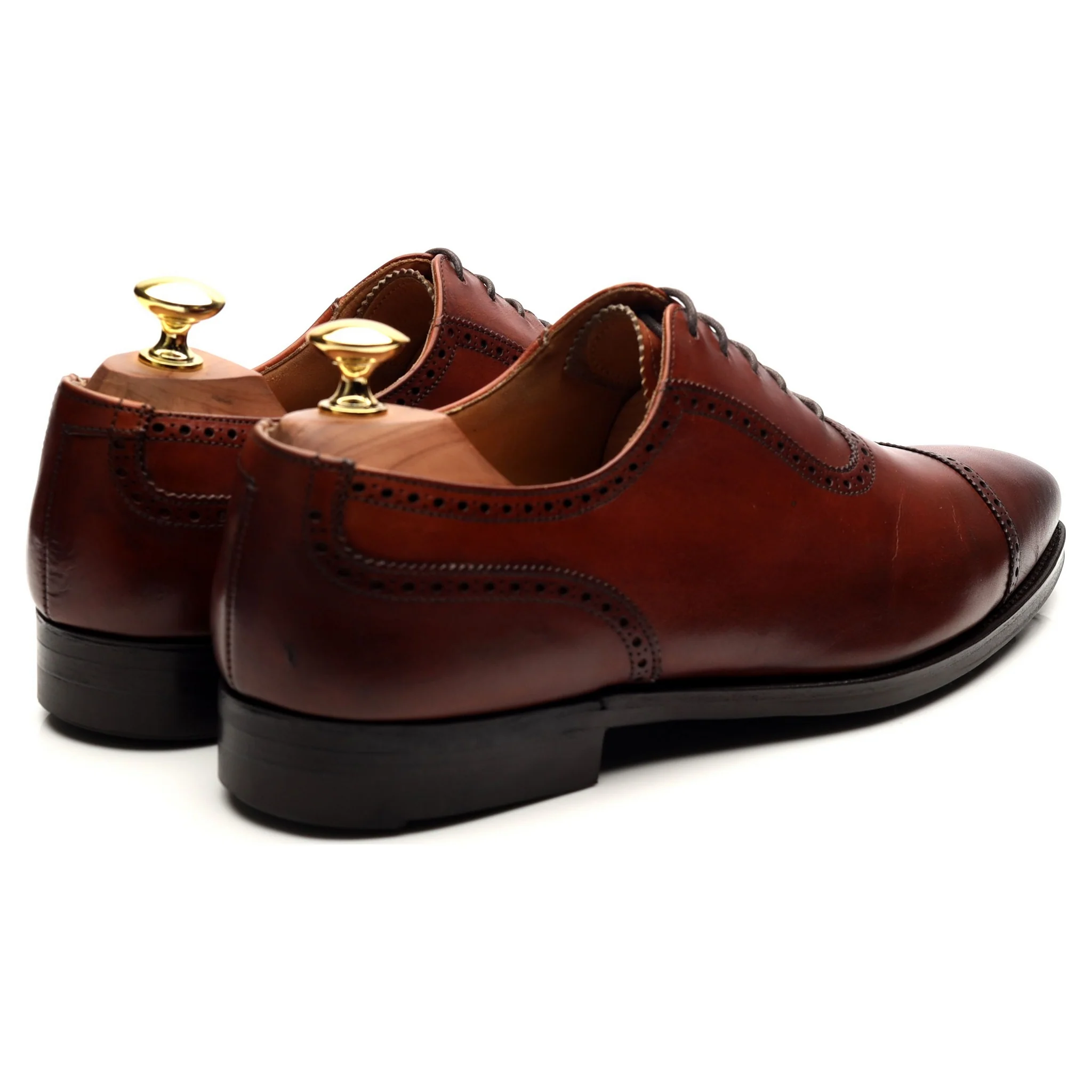 'Westbourne' Tan Brown Leather Oxford 8.5 E - Image 5