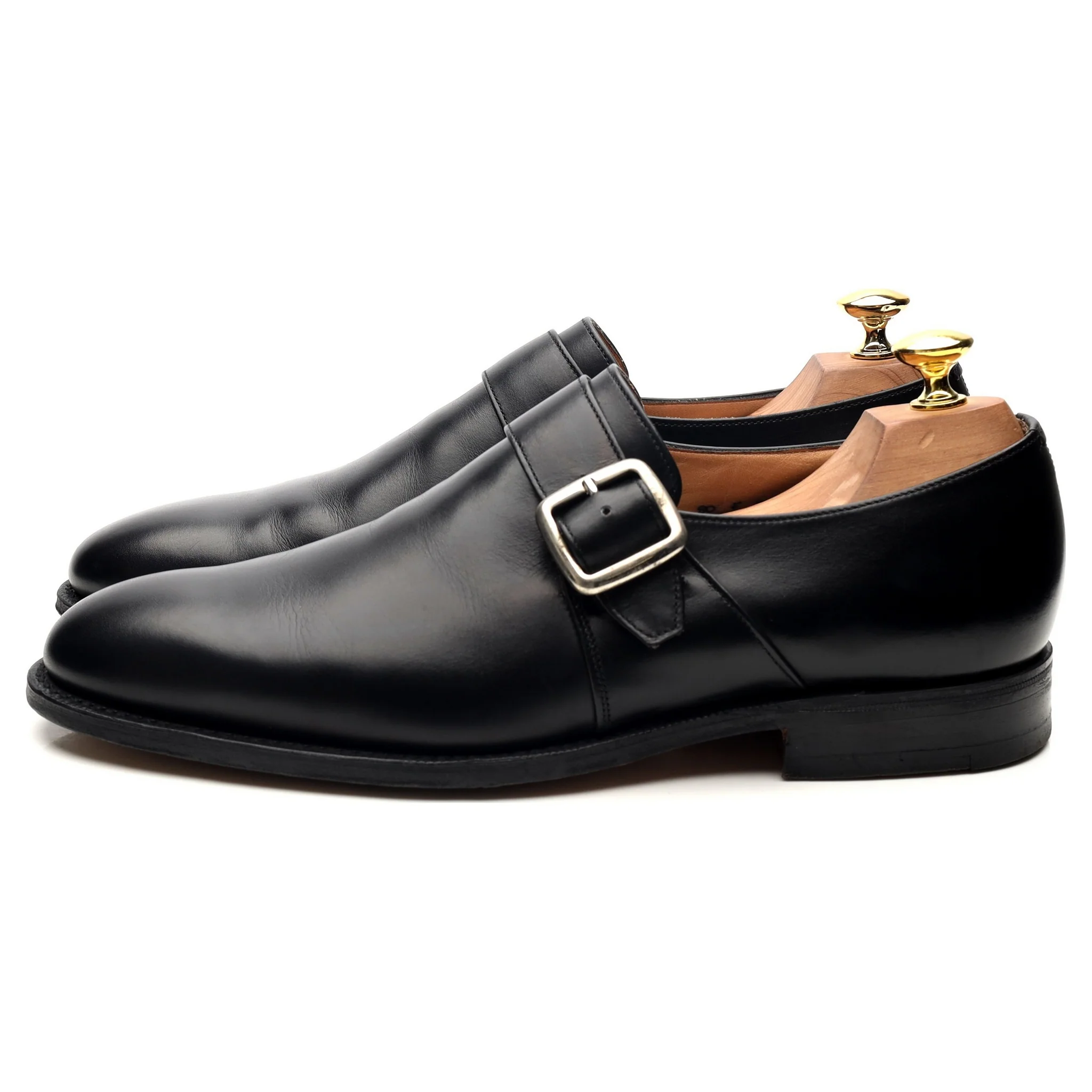 'Westbury' Black Leather Monk Strap UK 8 F - Image 2