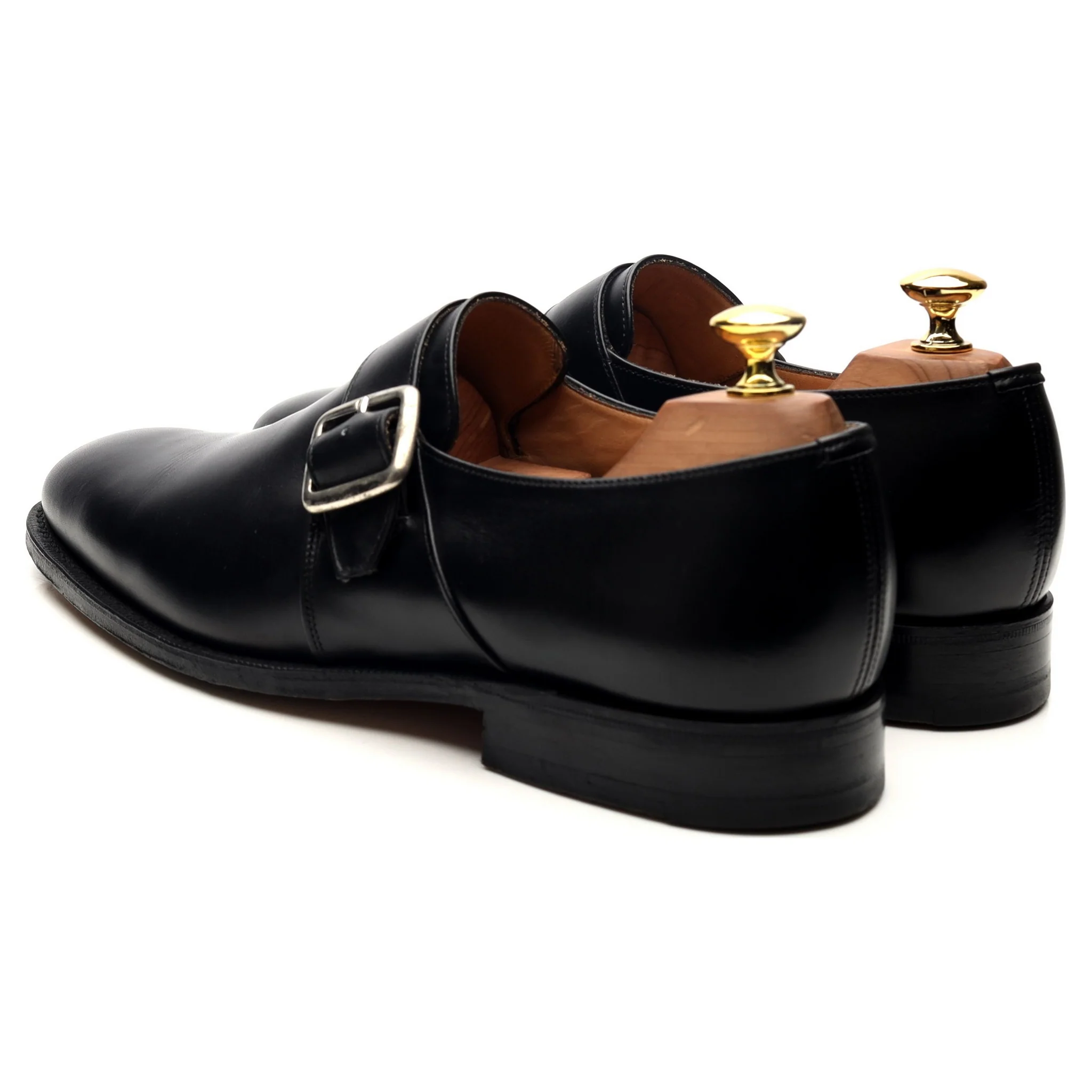 'Westbury' Black Leather Monk Strap UK 8 F - Image 3