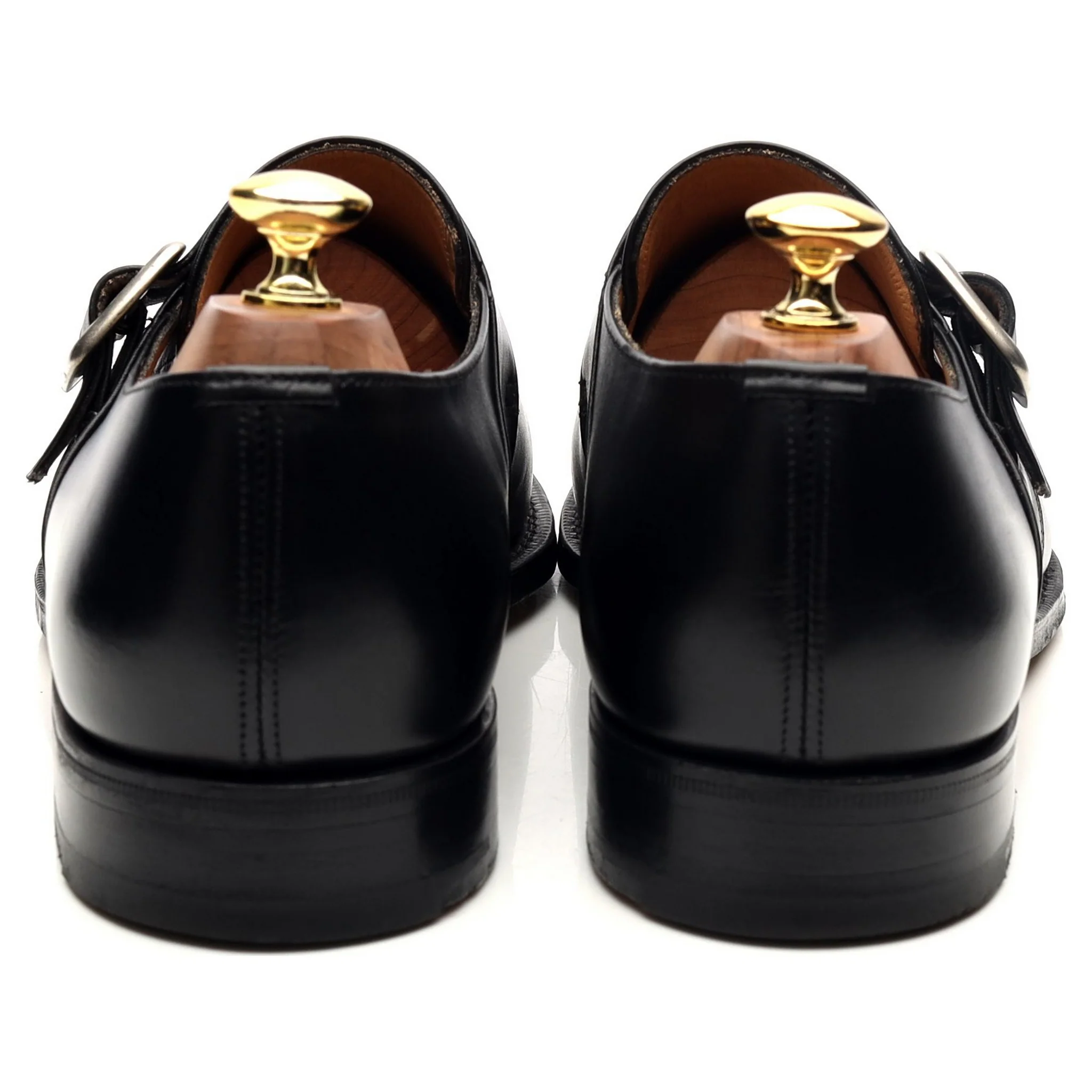 'Westbury' Black Leather Monk Strap UK 8 F - Image 4