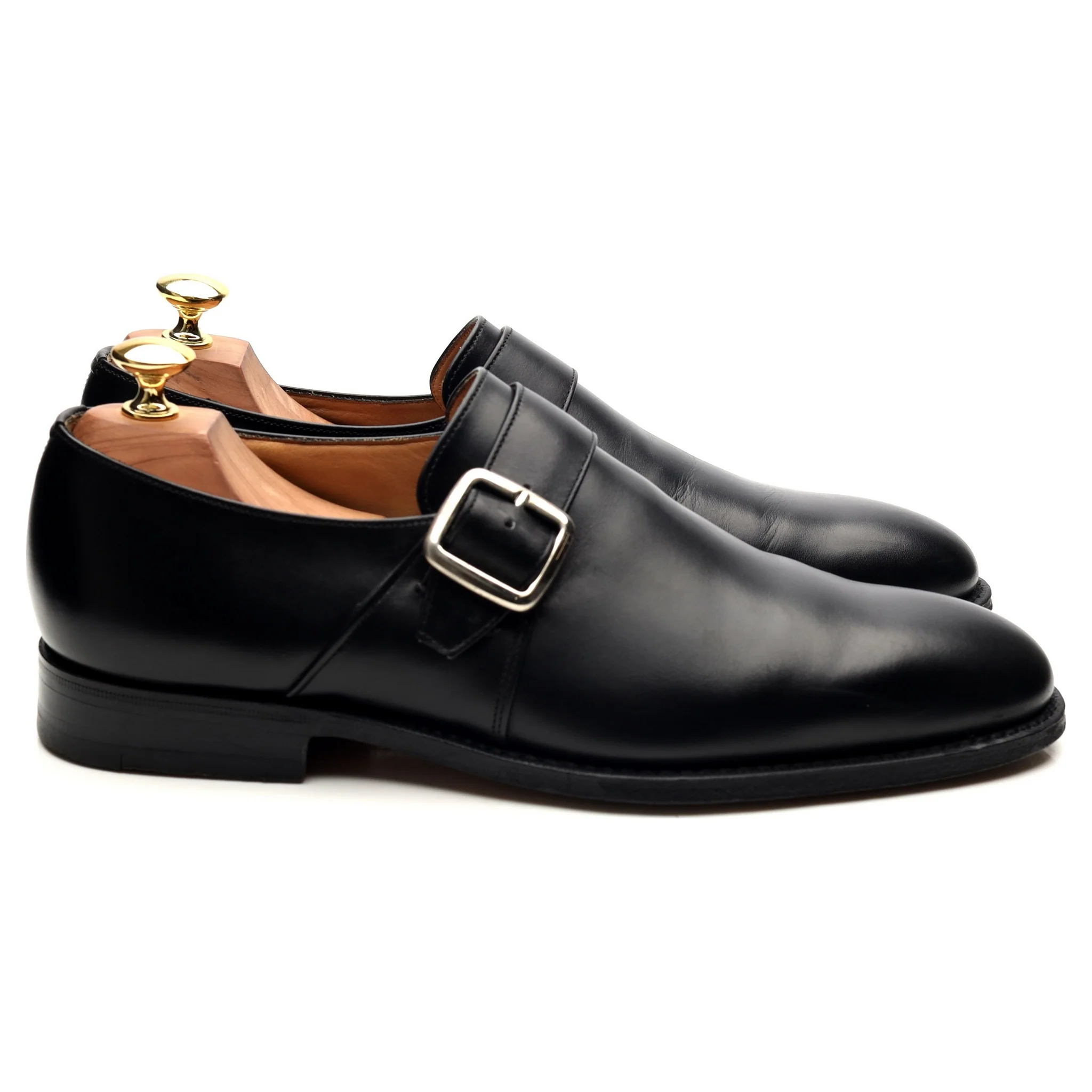 'Westbury' Black Leather Monk Strap UK 8 F - Image 7