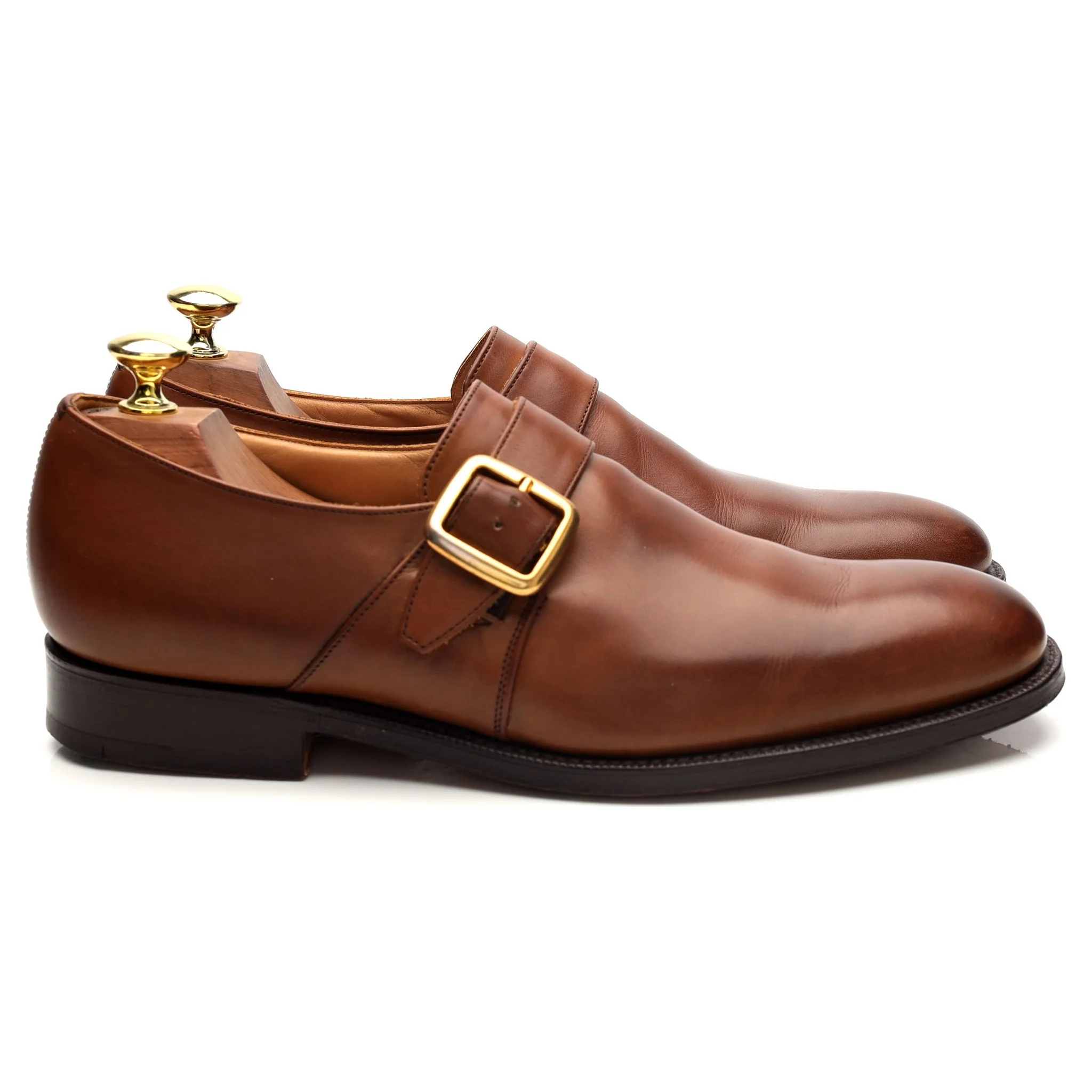 'Westbury' Brown Leather Monk Strap UK 7.5 F