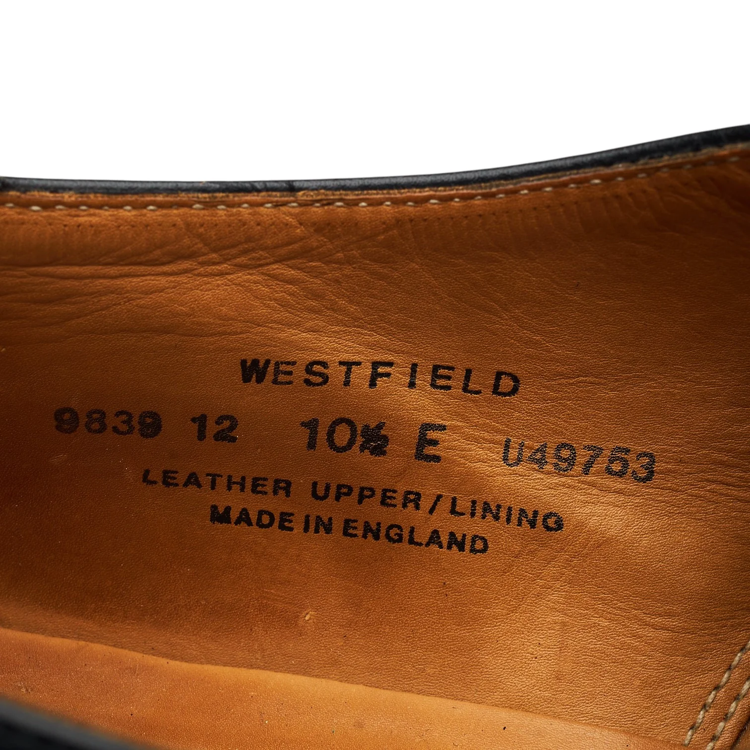 'Westfield' Black Leather Oxford Brogues UK 10.5 E - Image 7