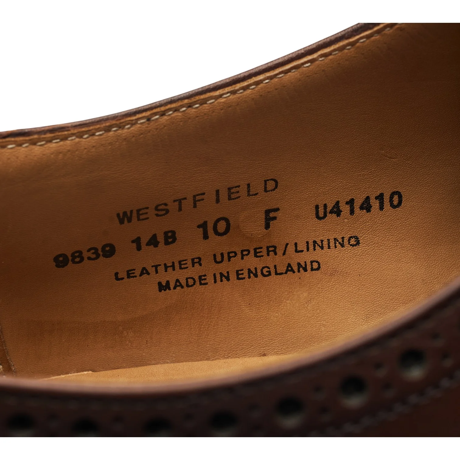 'Westfield' Dark Brown Leather Oxford Brogues UK 10 F - Image 7