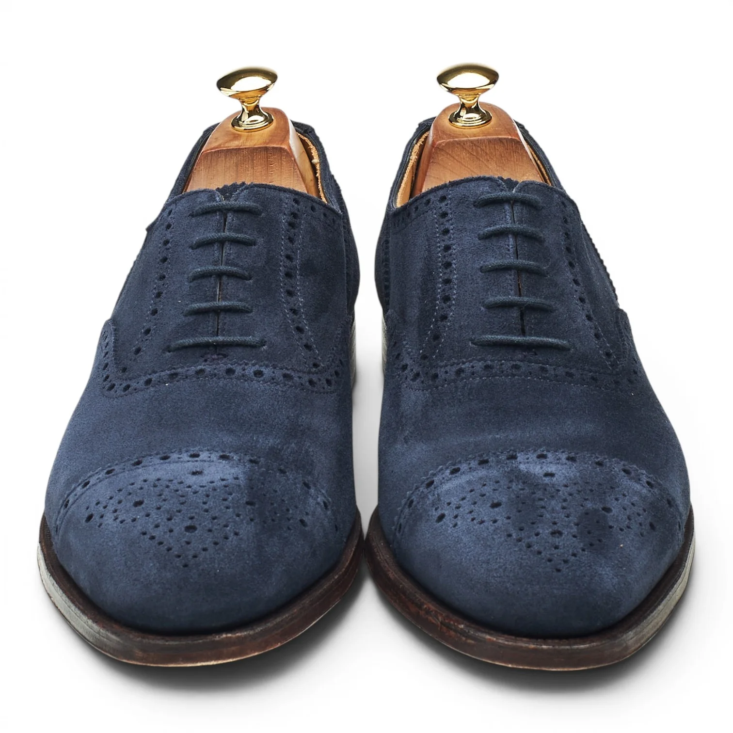 'Westfield' Navy Blue Suede Oxford Brogues UK 10.5 E - Image 2
