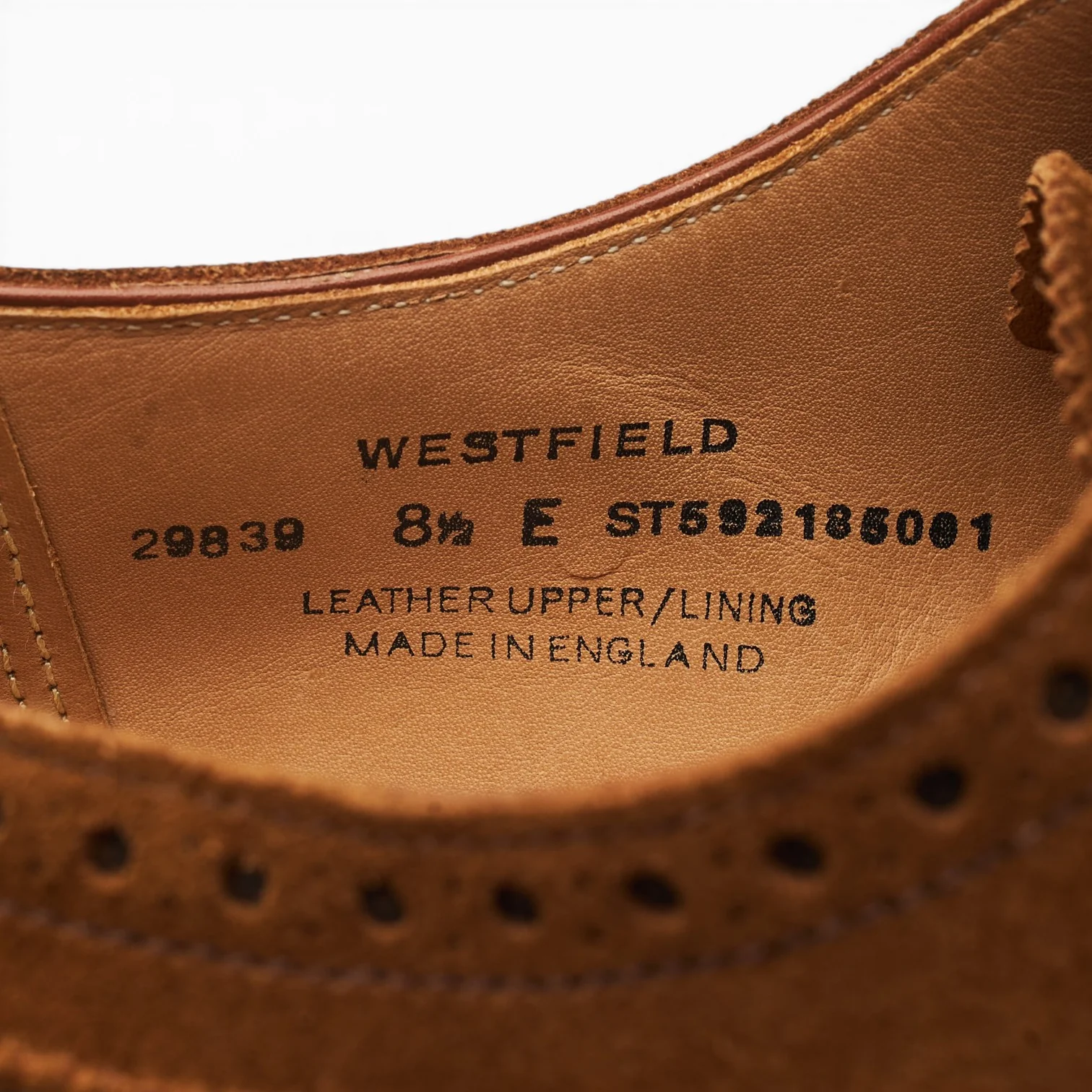 'Westfield' Snuff Brown Suede Oxford Brogues UK 8.5 E - Image 7