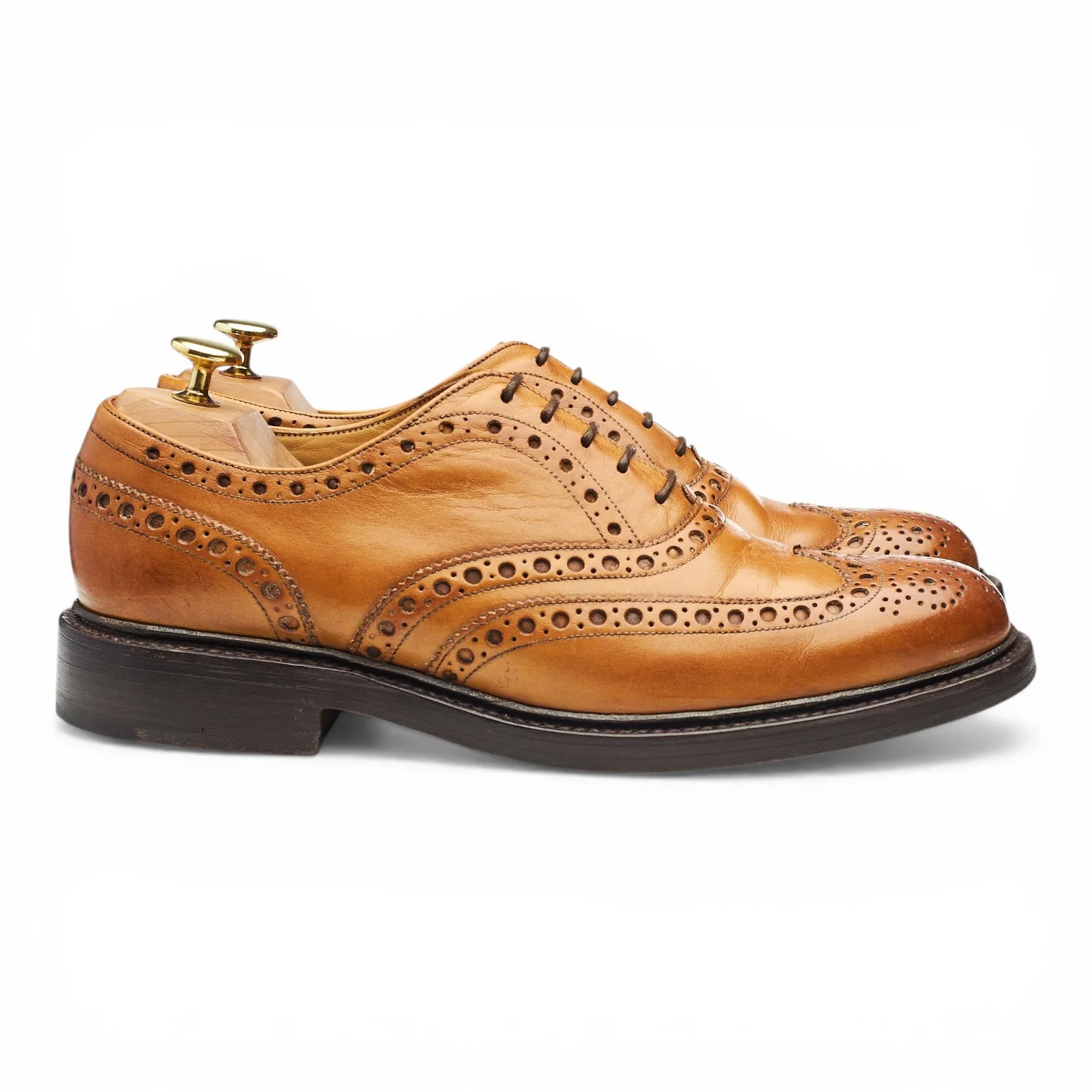'Westfield' Tan Brown Leather Oxford Brogues UK 8.5 F